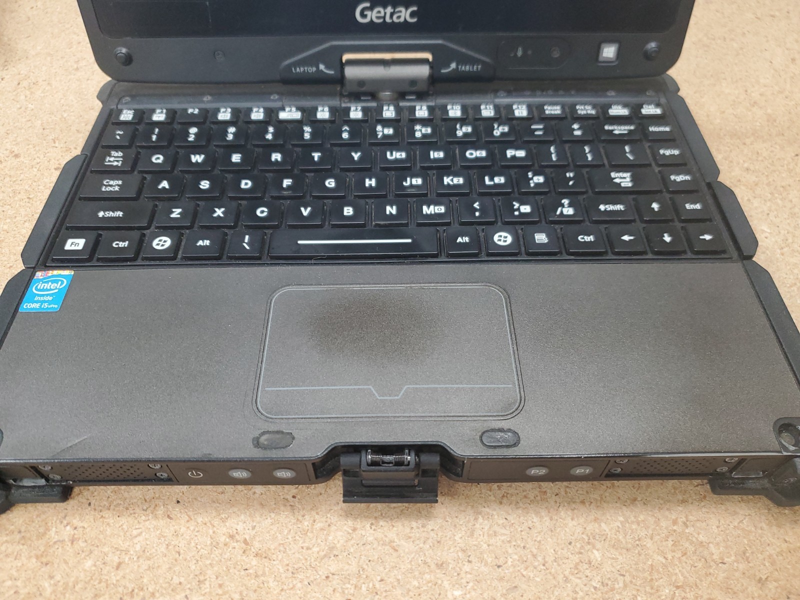 GETAC V110 Laptop Tablet Touch Screen i5-4300U 1.90GHz 8gB No HDD 9684hrs