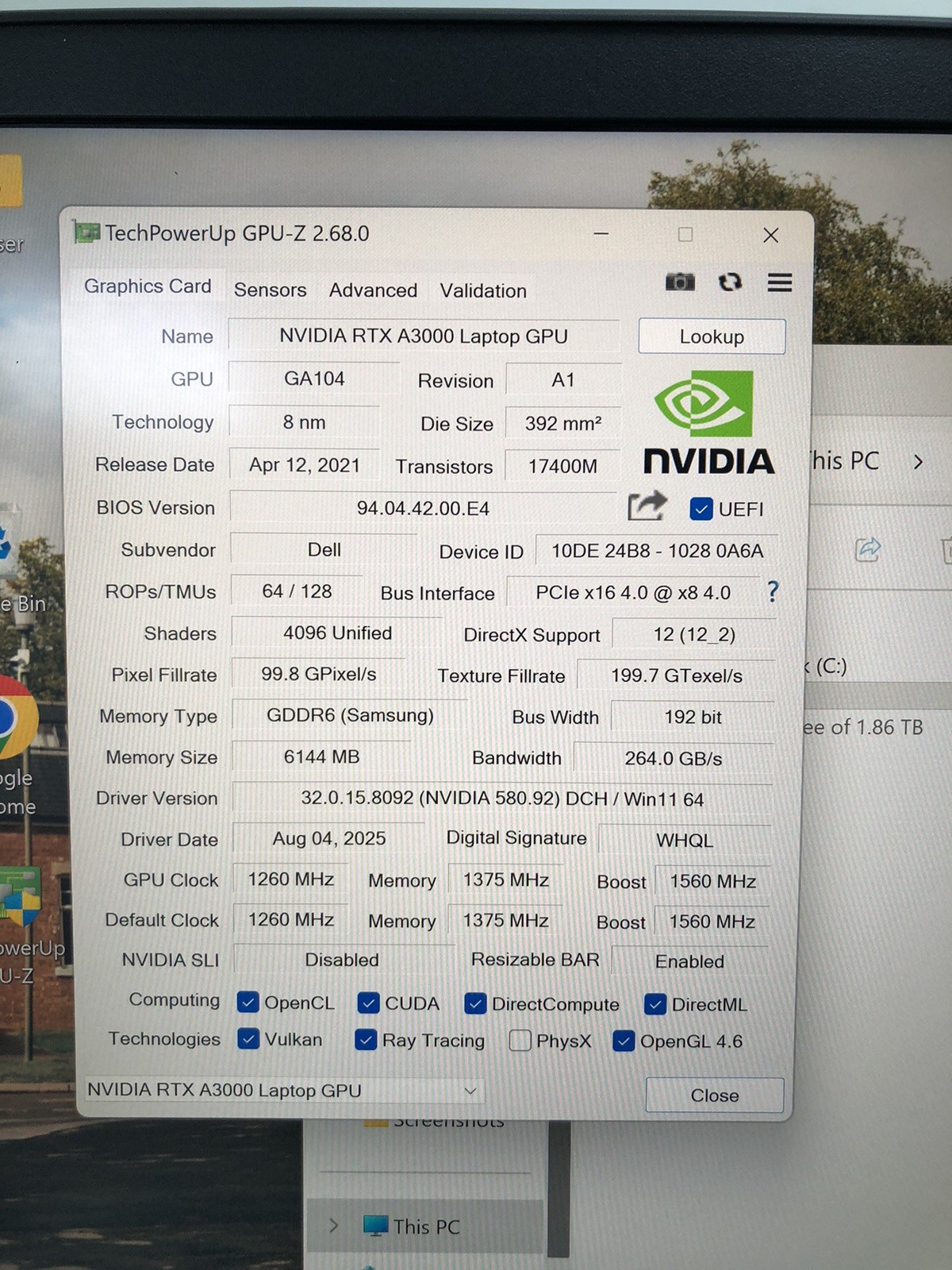 Dell Precision 7760 i7 11th Gen 64GB RAM 2TB SSD RTX A3000 6GB 4K UHD Display