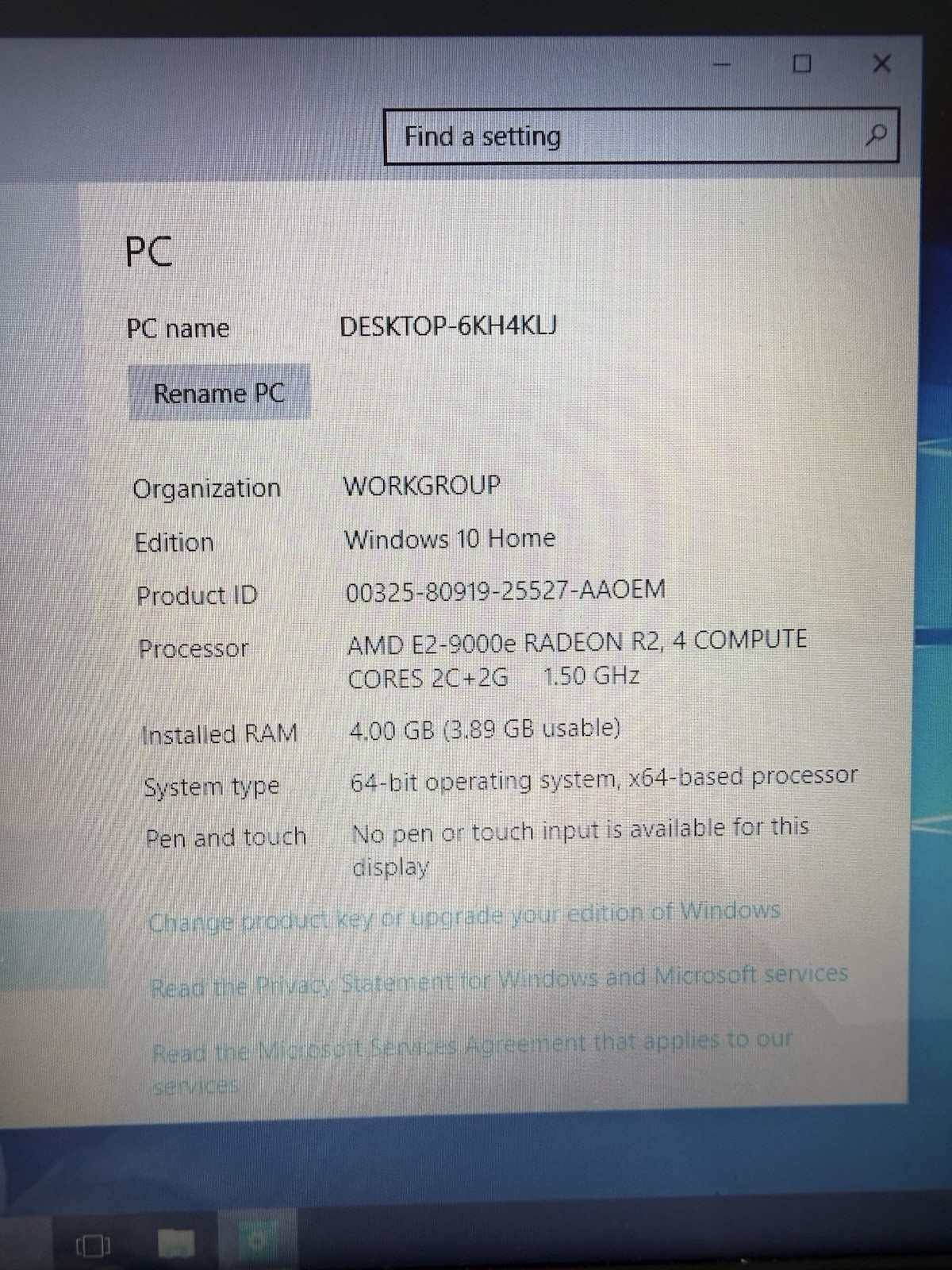 HP Laptop 15.6 Full HD- bw002ds