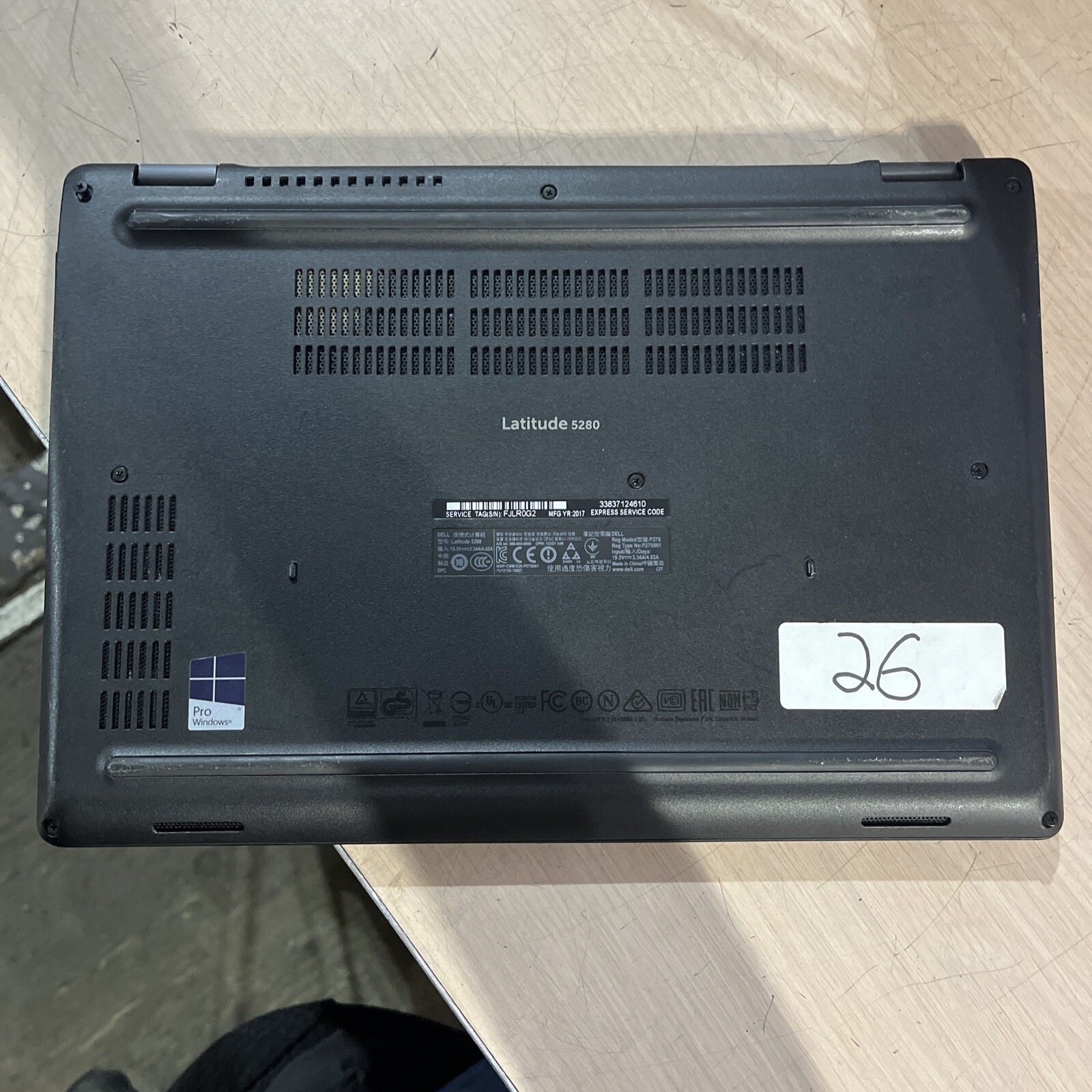DELL LATITUDE 5280 INTEL CORE I3-7100U 2.40GHZ 8GB RAM NO HD ,