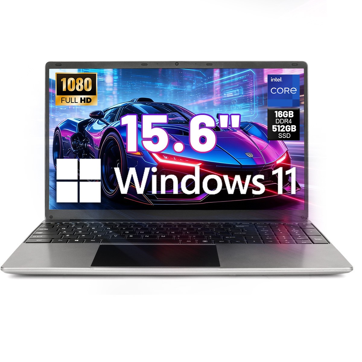 Windows 11 Laptop PC 16GB+ 512 SSD + TF card slot Quad Core 15.6″ Dual Wifi
