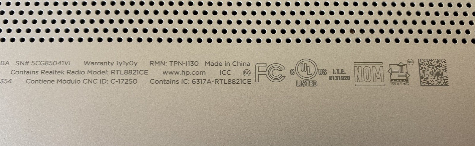HP 14-df0010nr Intel Pentium Silver N5000@1.10GHz 4GB RAM 128GB SSD WIN 10P