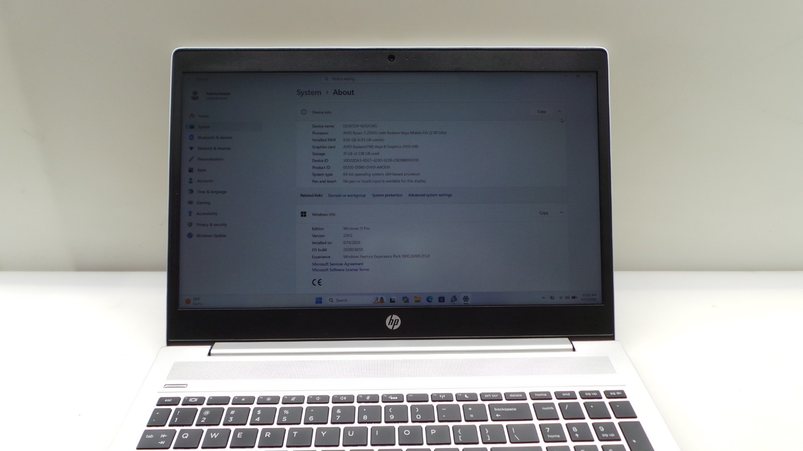 HP ProBook 455 G6 | 15.6″ | AMD Ryzen 5 2500U | 8GB RAM 256GB NVMe | WIN 11 PRO