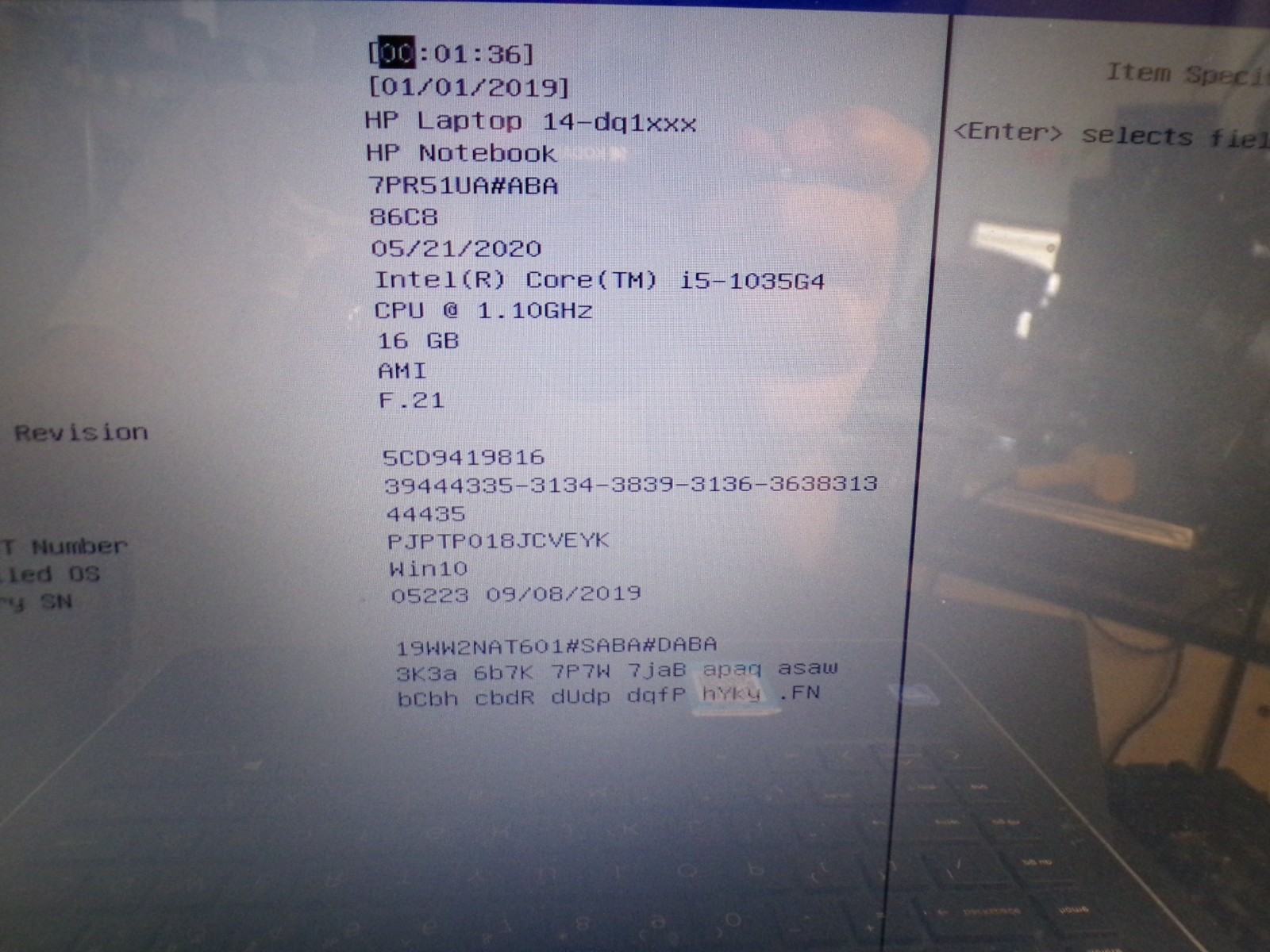 HP 14-dQ1037wm 14″ HD i5-1035G4 Intel Iris Xe Graphics 8GB RAM Laptop #3809