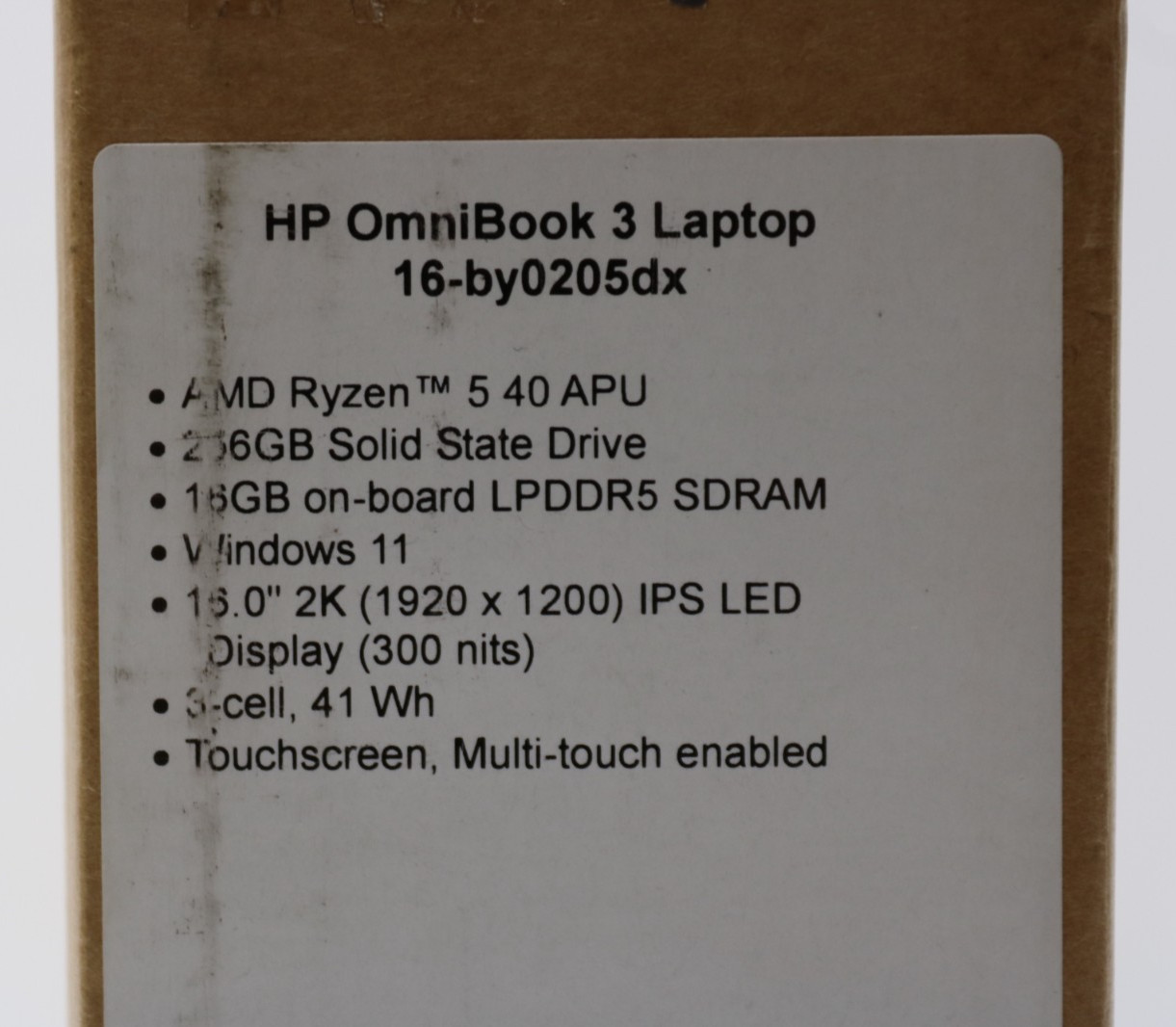 HP OmniBook 3 16″ 2K Laptop AMD Ryzen 5 40 16GB RAM 256GB SSD – Glacier Silver