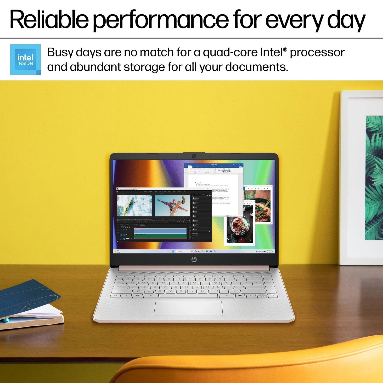 2025 HP 14″HD Laptop Win11Pro computer Intel-R-N150 16GB RAM 128GB UFS notebook