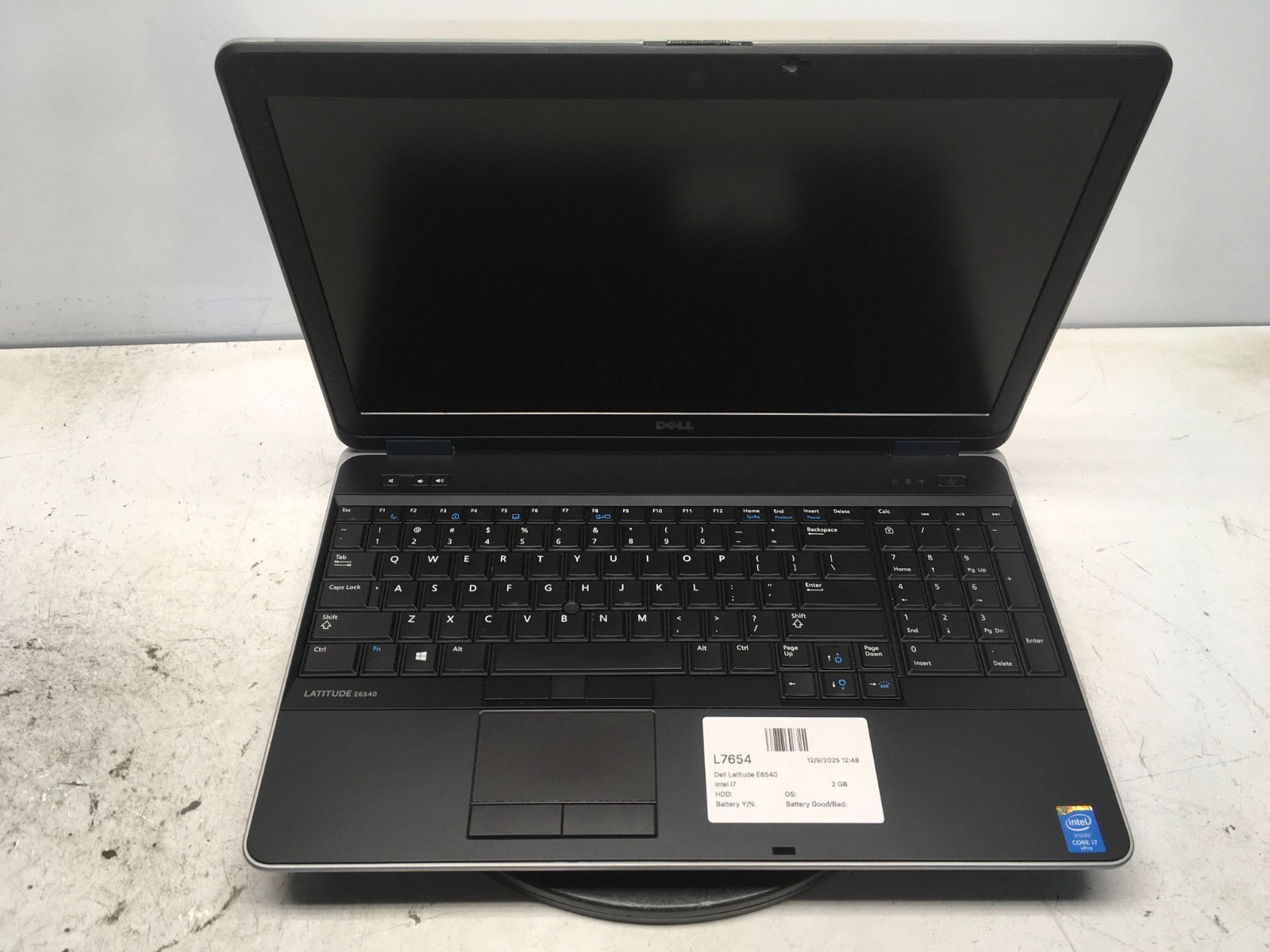 Dell Latitude E6540 Intel i7 4th Gen. 2 GB NO HDD – For Parts/Repair
