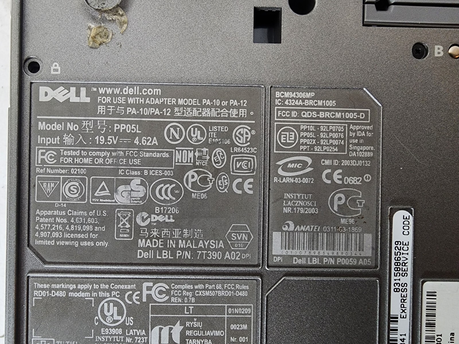 Dell Latitude D600 Pentium M 1.40GHz, No Hdd No Ram