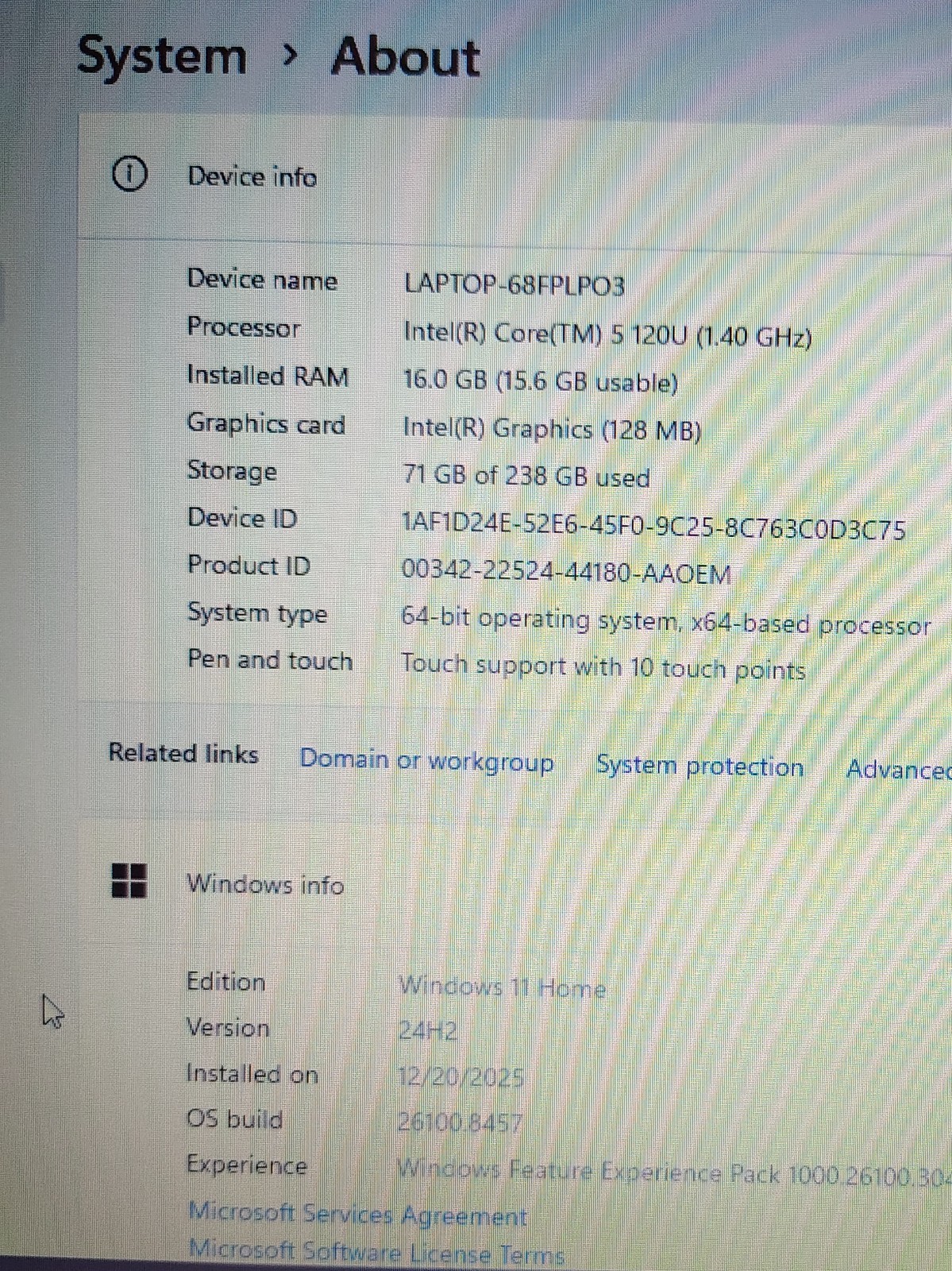 HP 15.6″ Touch Laptop Intel Core i5 120U 10-core / 256GB SSD / 16GB RAM Win 11 H