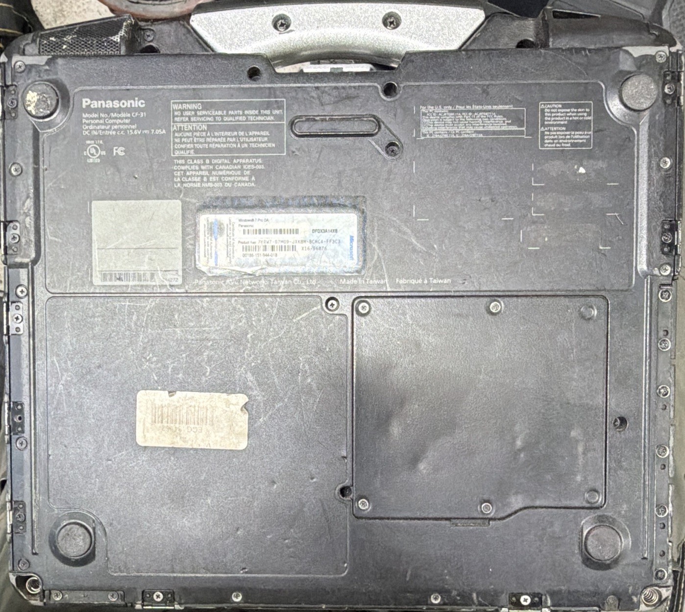 Panasonic Toughbook CF-31 Rugged 13.1in Laptop AMD Athlon Windows 7 Pro Charger