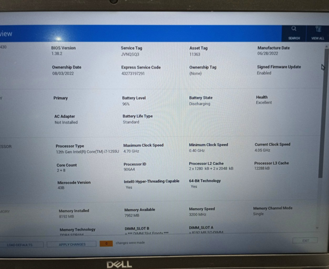 Dell Latitude 5430 14″FHD i7-1255u@4.70GHz 8GB RAM 256GB NVMe Win11Pro MC763*!
