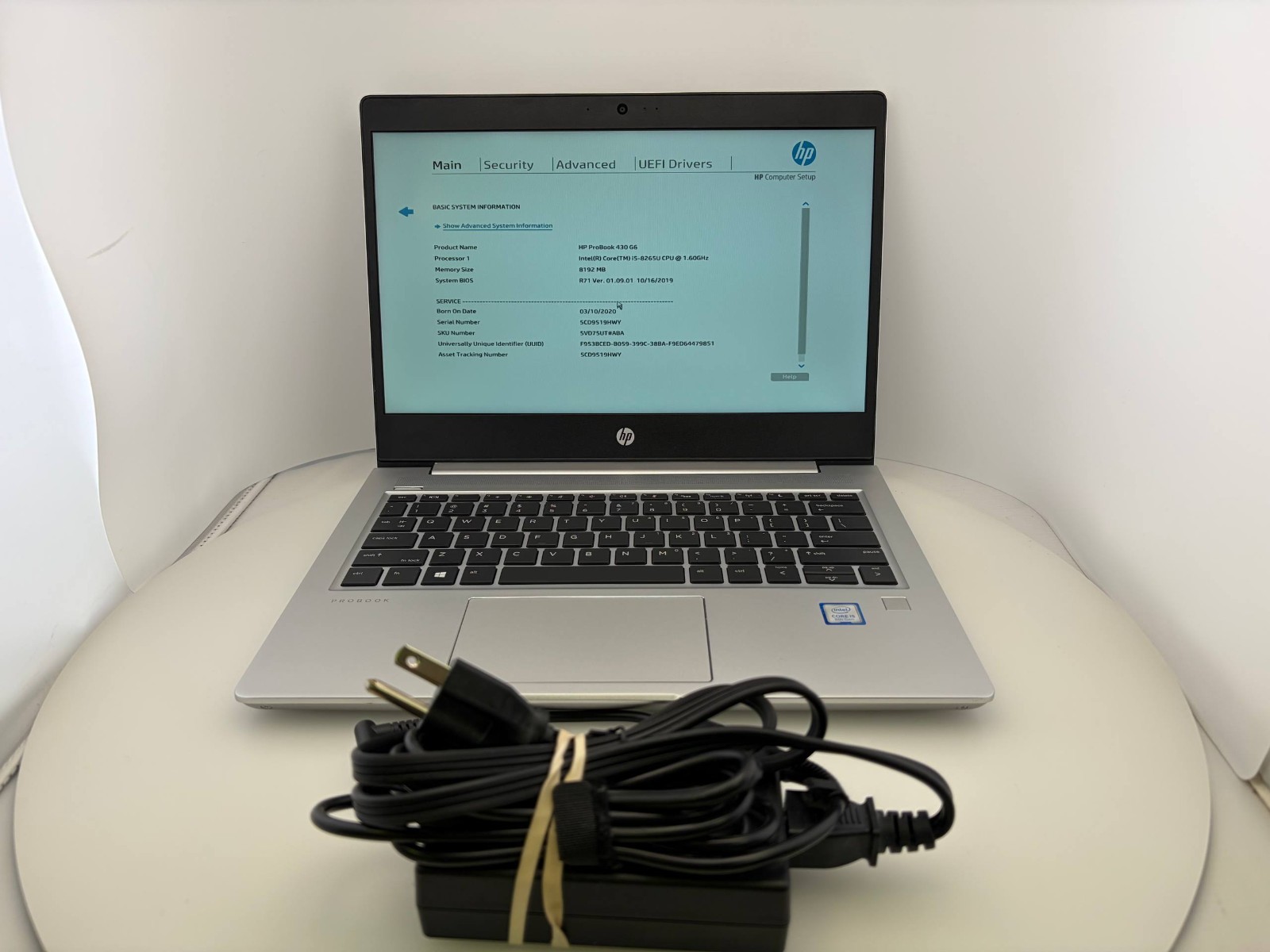 HP ProBook 430 G6 13″Core i5-8265U@1.6GHz 8GB RAM 256GB SSD Win 11Pro Excellent