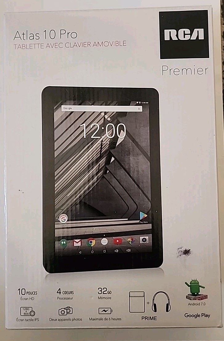 RCA Premier Atlas 10 Pro – Tablet Detachable Key Board, Charger, Case.For Parts!