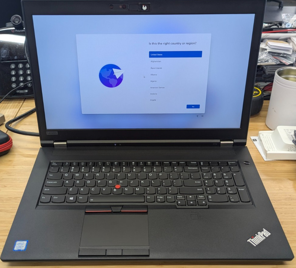Lenovo Thinkpad P72-Windows 11 Pro, i7-8750H, Quadro P600, 32 DDR4 RAM, 512 SSD