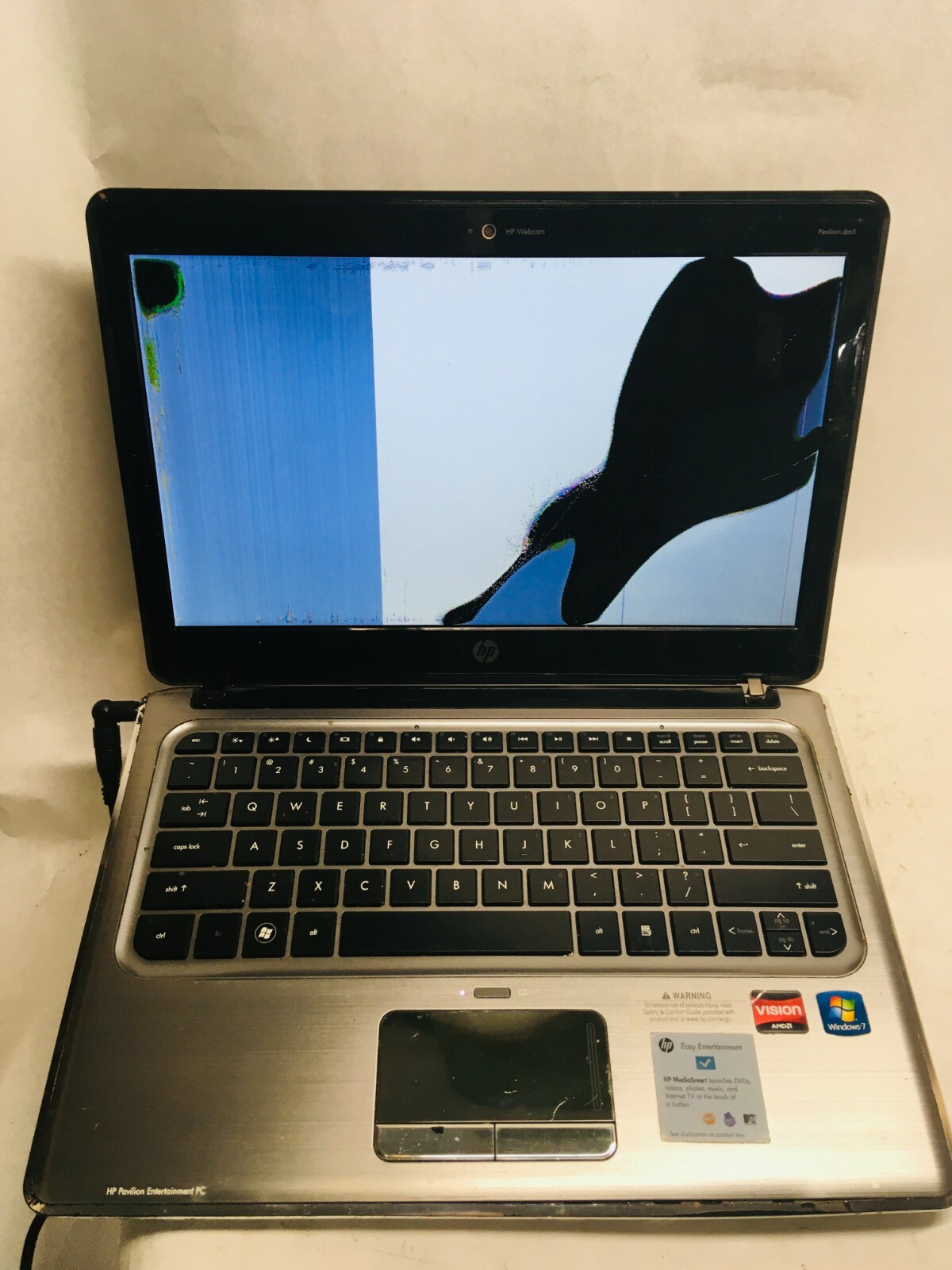 HP Pavilion dm3-1039wm Laptop For Parts Broken LCD Screen NO HDD/RAM/Charger JR