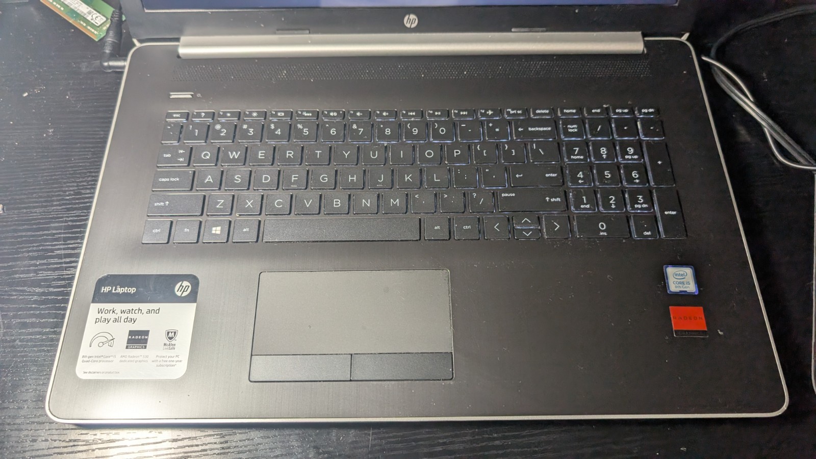 HP 17-by0053cl-Intel i5-8250U@1.6GHz 12GB DDR4 Ram AMD GFx (1165)