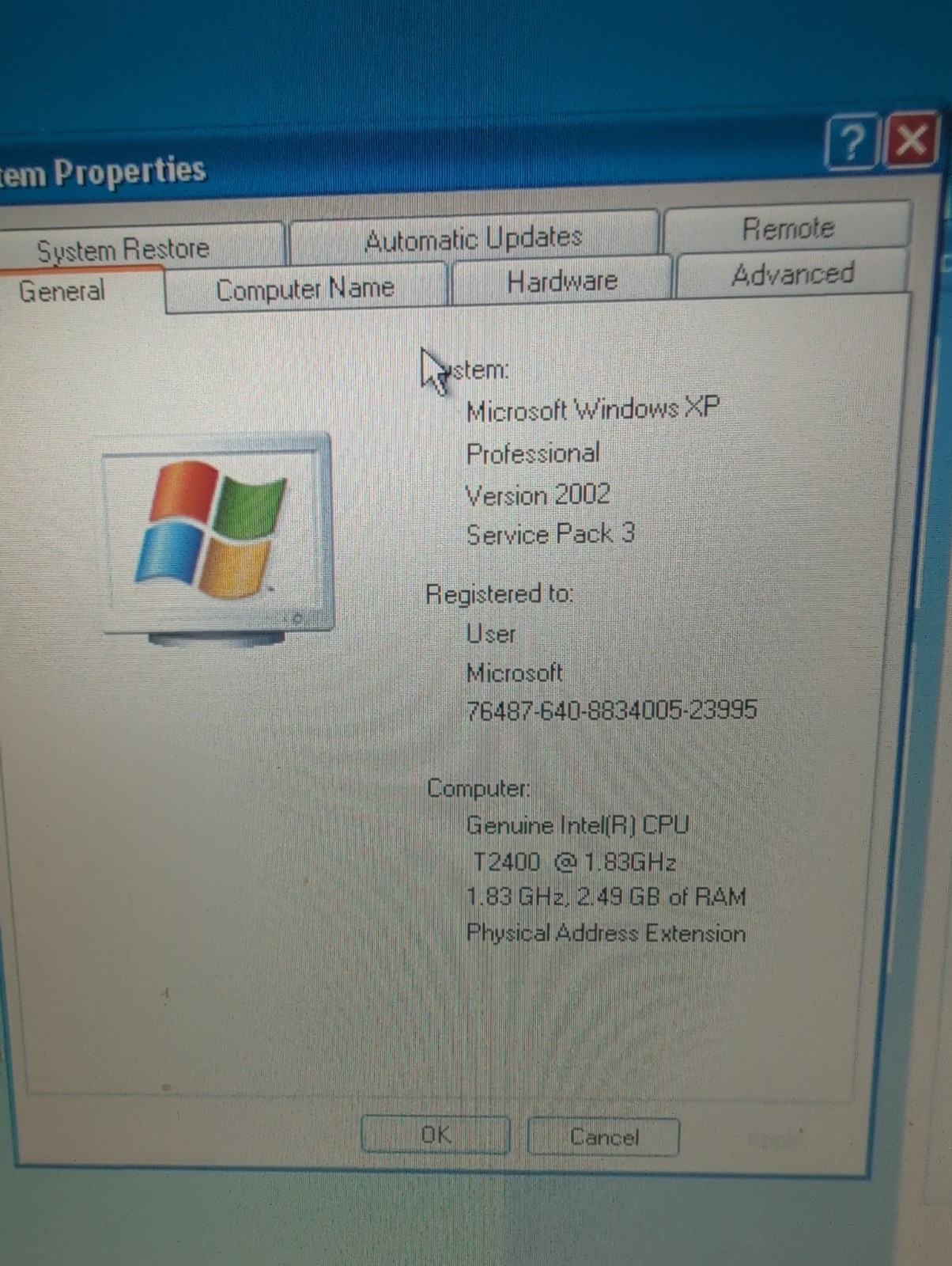 🔥 Dell Latitude D620 14″ Laptop T2400 1.83Ghz /2.5GB Ram /500GB HDD/win XP –