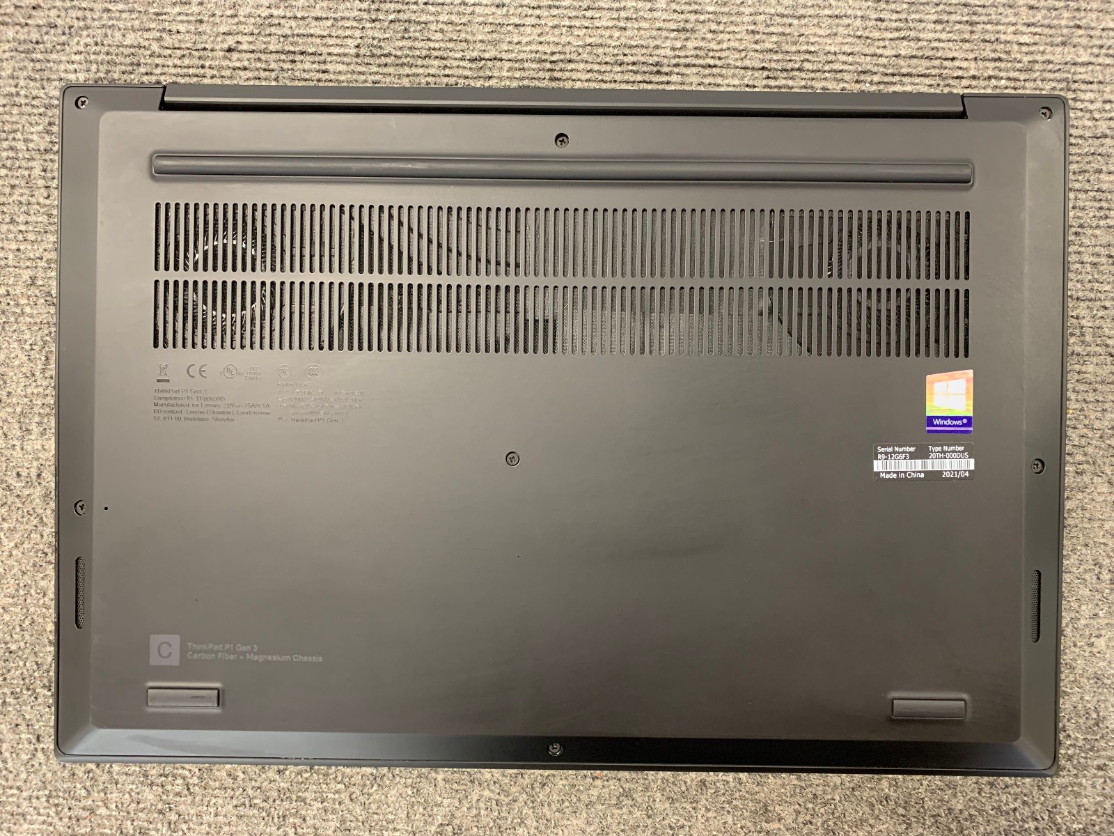 Lenovo ThinkPad P1 Gen 3 15.6″ Laptop i7-10850H 16GB RAM 512GB NVMe