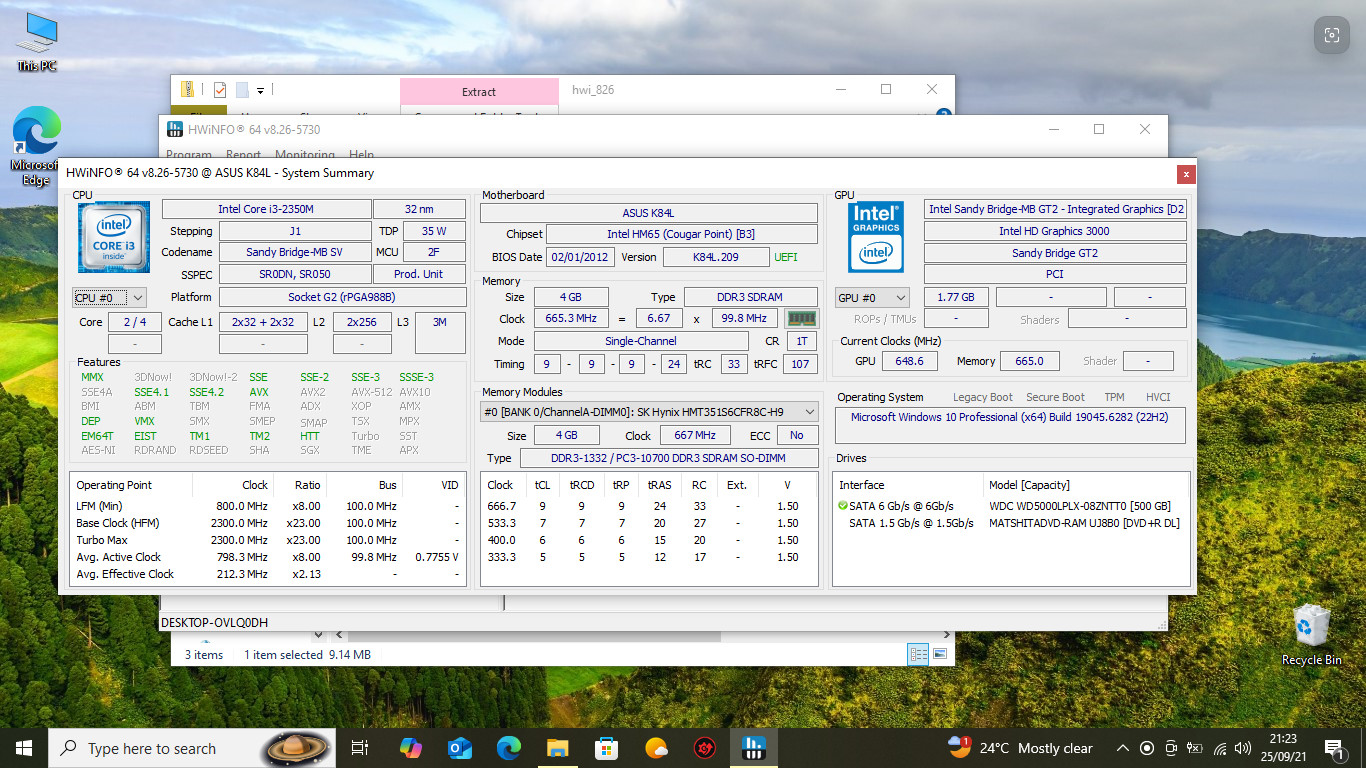 Asus X44H Intel Core i3-2350M 2.30 GHz 4GB RAM No HDD