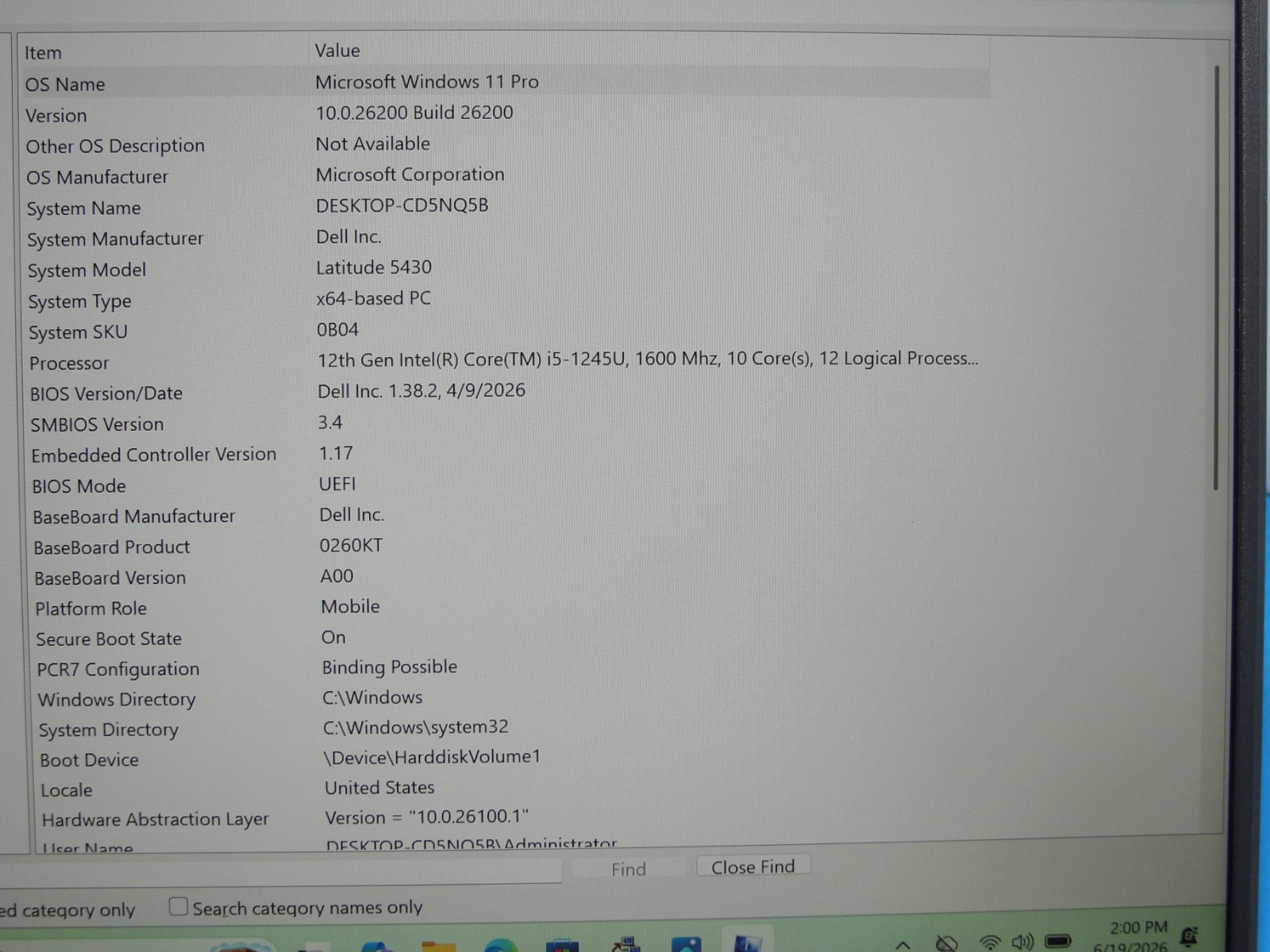 Dell Latitude 5430 14″ FHD i5-1245U 1.6GHz 16GB 512GB SSD W11Pro+PA