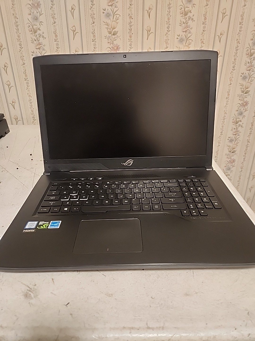 ASUS ROG STRIX GL703VD-WB71 Used AS IS No RAM or HDD! Missing Backplate 4 parts