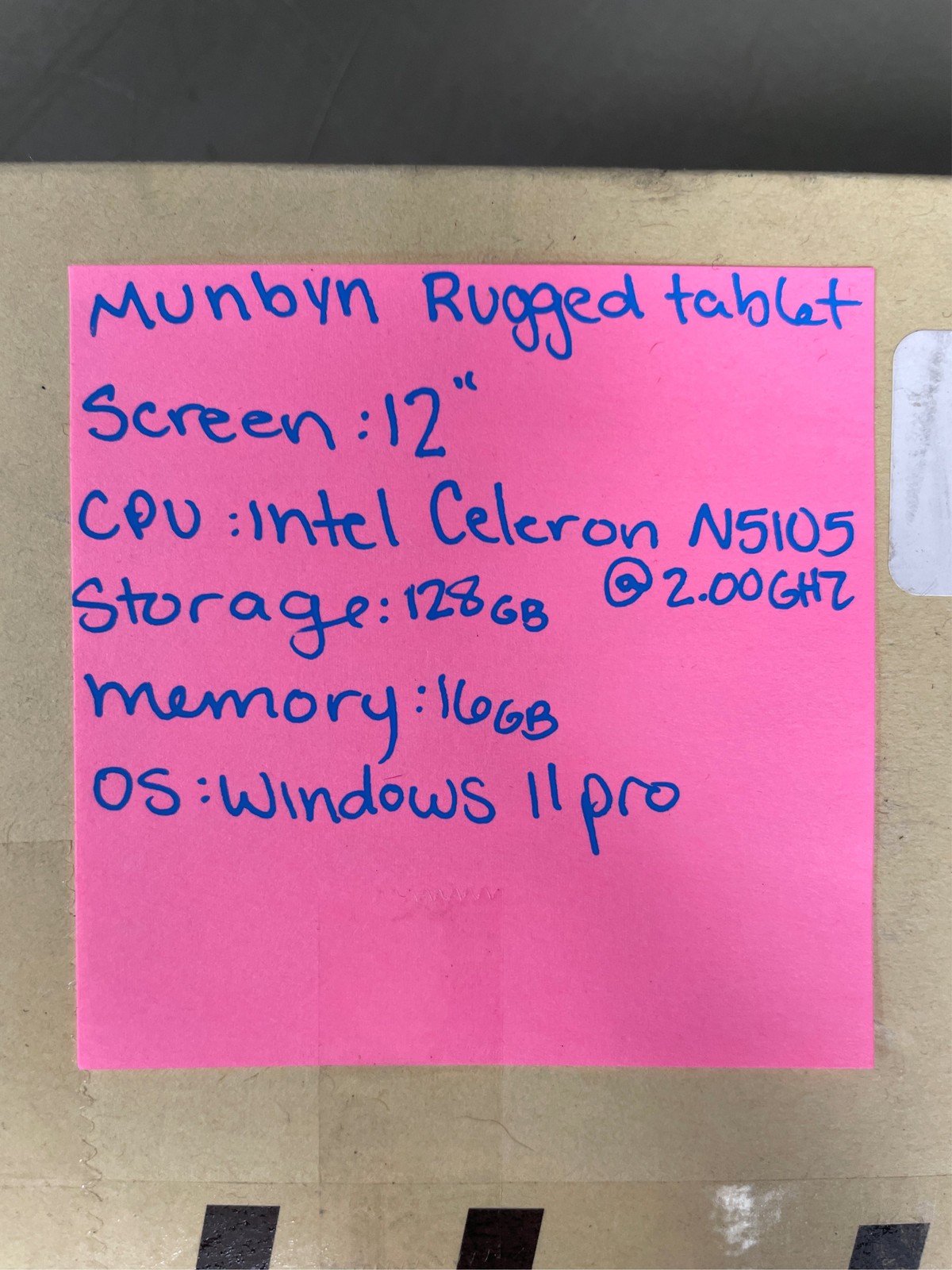 MUNBYN Rugged Windows Tablet IRT09, 12.2″ Windows 11 Pro, Intel N5105, 16GB+128G