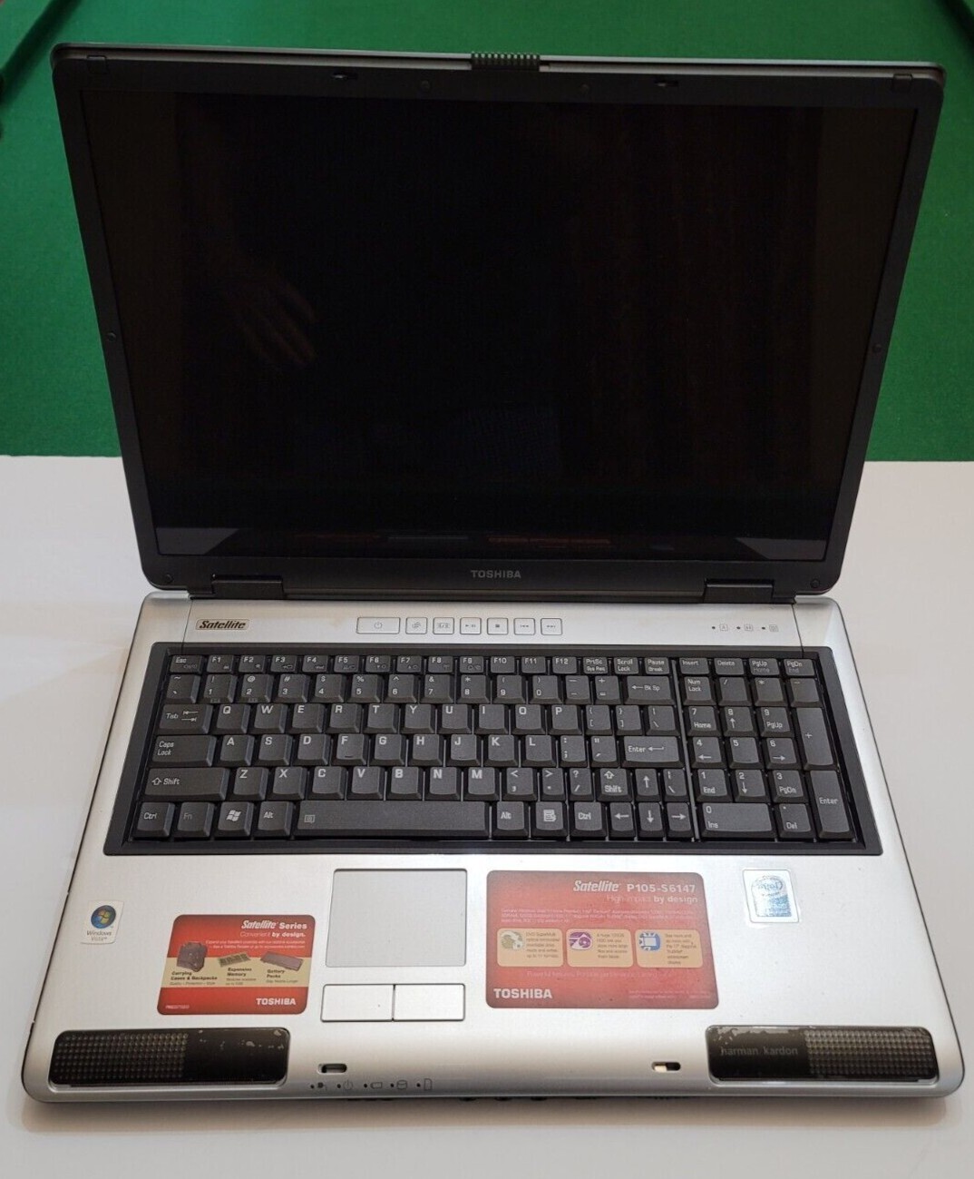 TOSHIBA Laptop Satellite 17″ P105-S6147 Intel Pentium dual-core T2060 120GB HDD 
