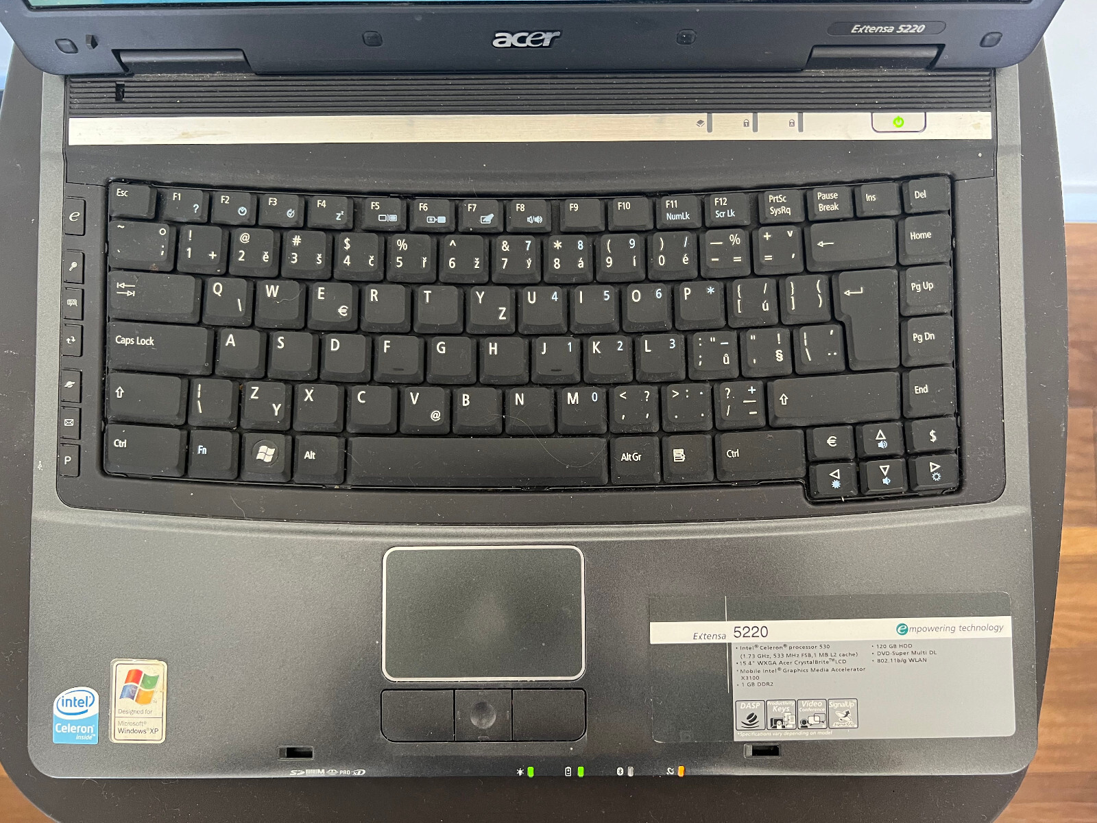 FAST Acer Win XP Laptop – Extensa 5220 15.4″ + 120GB HD + 2GB RAM–FULLY WORKING
