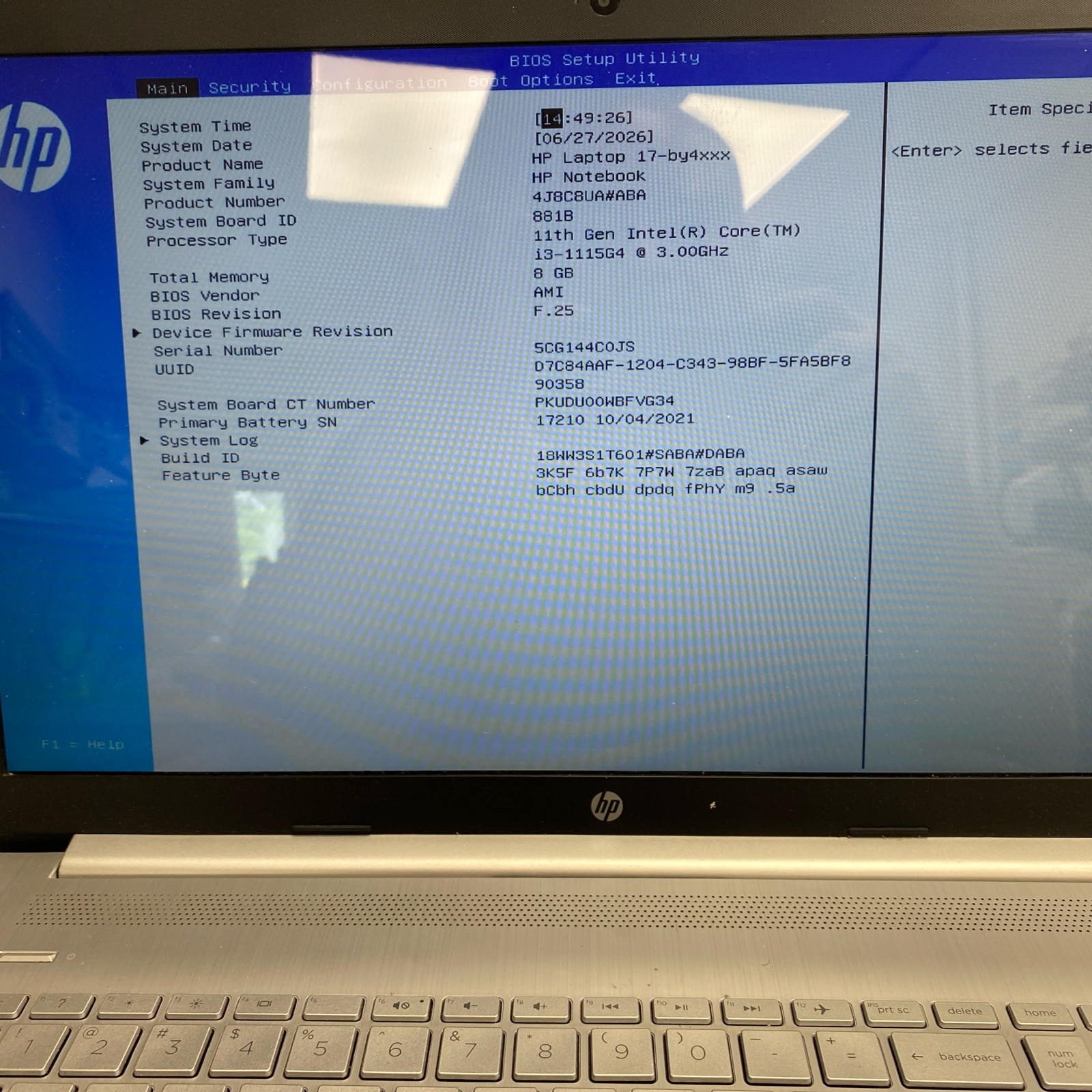 HP 13 17.3″ 0GB SSD, Intel Core i3-1115G4, 2.30GHz, 8GB RAM) Laptop