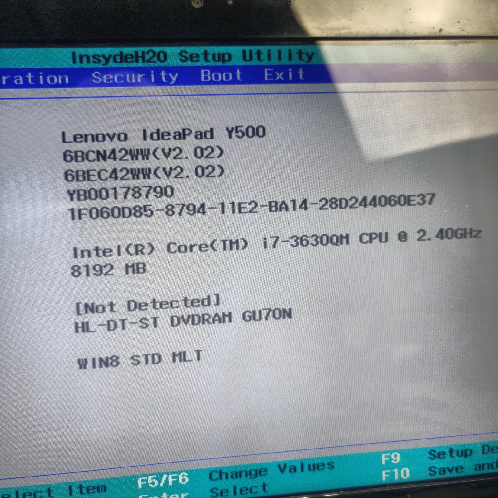 LENOVO IDEAPAD Y500 Gaming Laptop i7-3630QM 8GB RAM GT 650M NO HDD/CHARGER