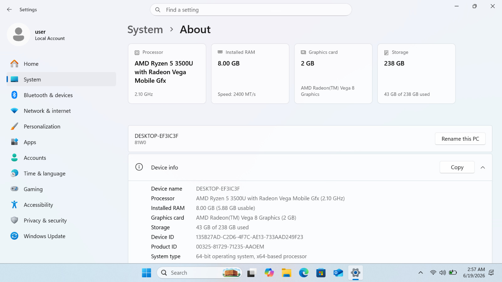 Lenovo IdeaPad 3-14ADA05 Laptop – AMD Ryzen 5