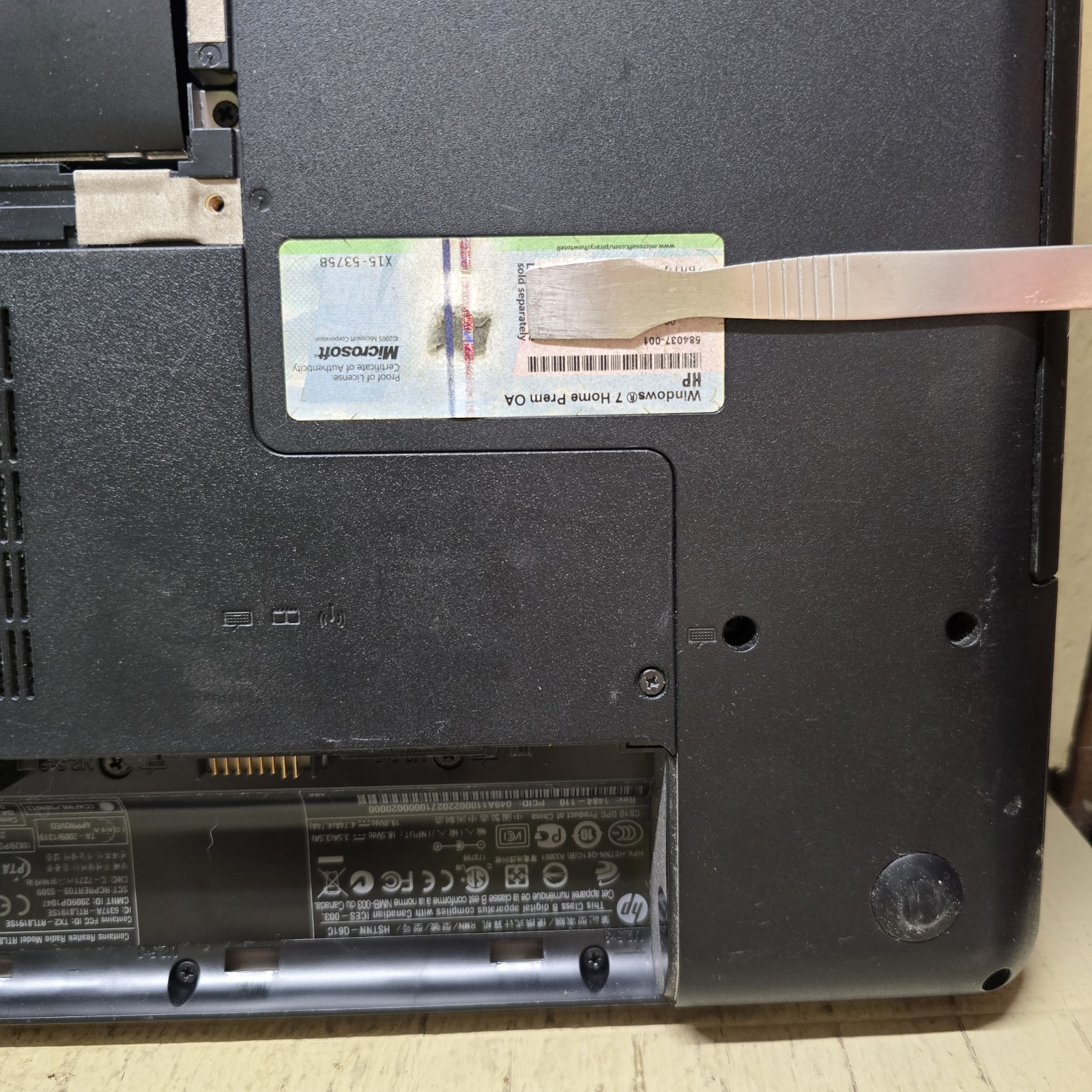 HP G62-225DX Laptop Pentium 2GB RAM No HDD No Battery No Power Parts Repair