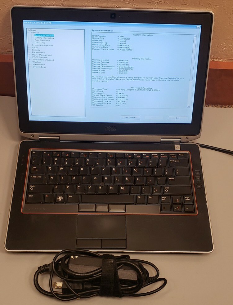 Dell Latitude E6320 13.3″ Intel Core i5-2520M 2.50GHz 4GB RAM 128GB SSD WEBCAM