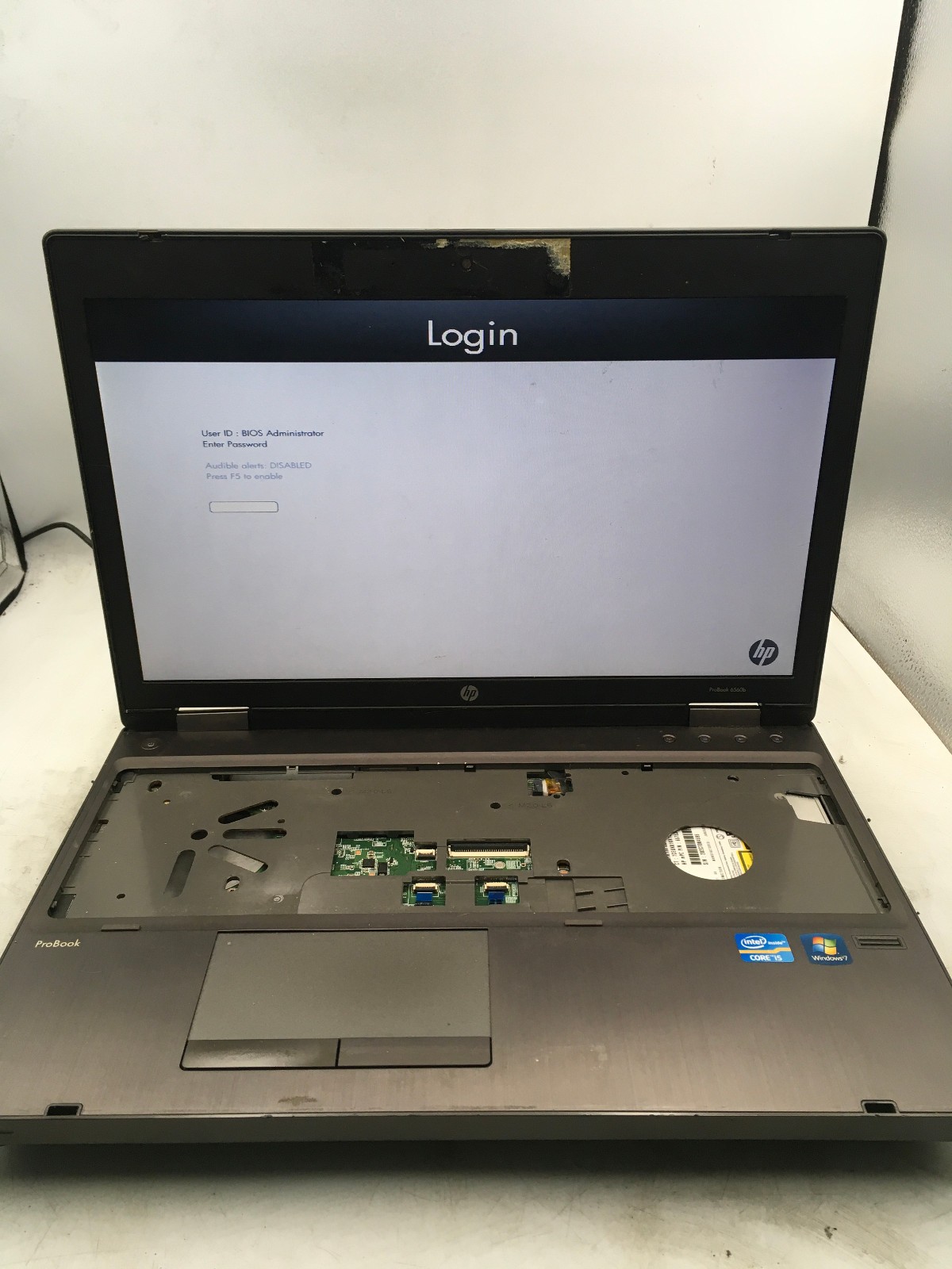HP PROBOOK 6560B – FOR PARTS/BIOS LOCK – MISSING PARTS -INTEL I5 2ND GEN-READ-BB