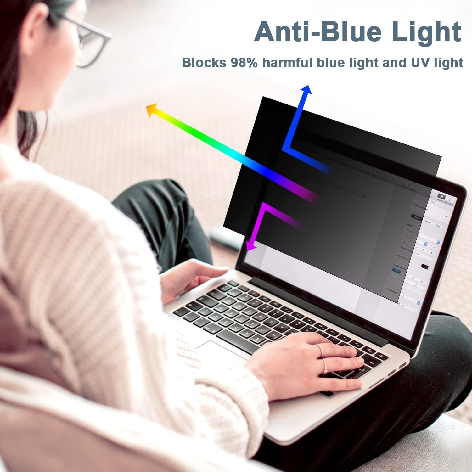 14 Inch Laptop Privacy Screen 16:9 Aspect Ratio, Removable Anti-Glare Filter