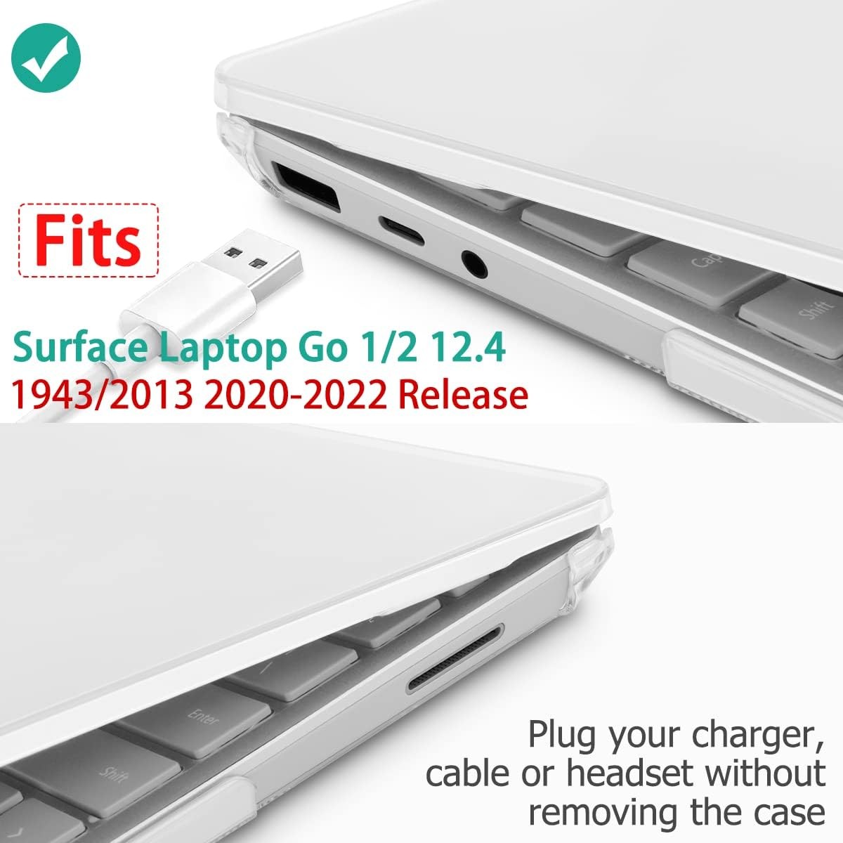2023 Microsoft Surface Laptop GO 3 Case 12.4″ Compatible with Go 2/1 Cover