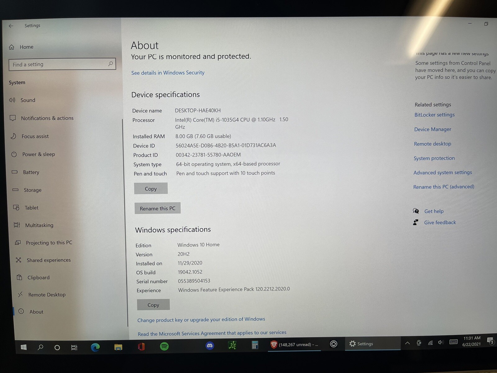 Microsoft Surface Pro 128GB, Wi-Fi, 12.3 inch – Silver