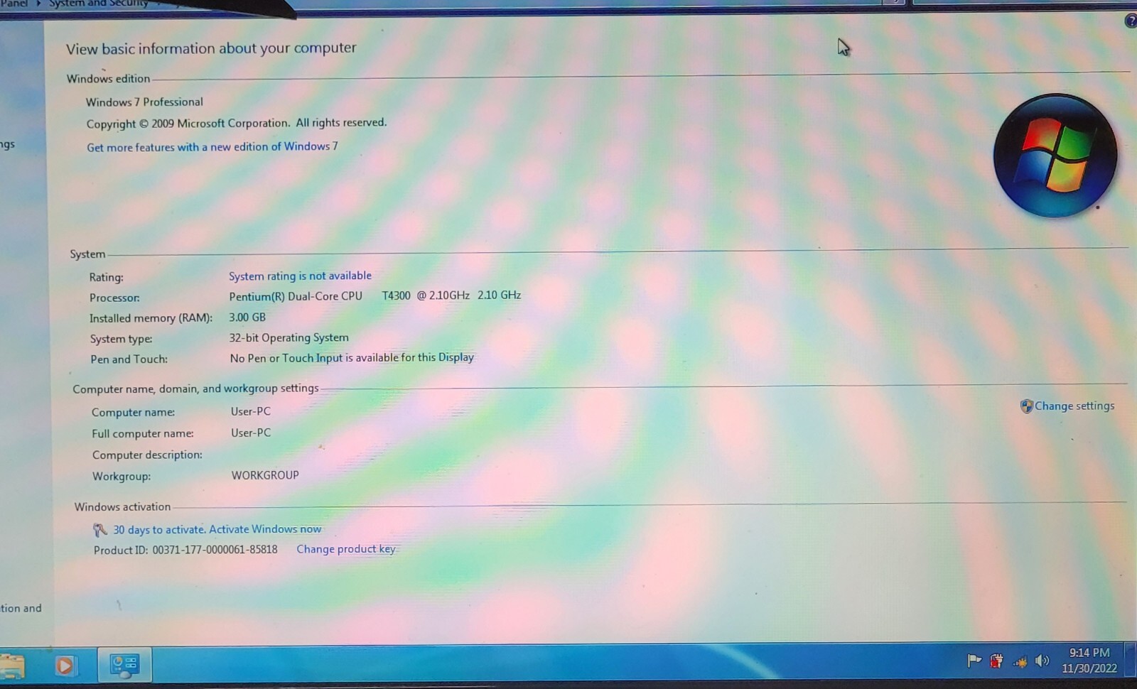 Dell Inspiron 1545 15.6in. 250GB, Intel Celeron Dual Core 2GHz 3GB ~ Parts Only