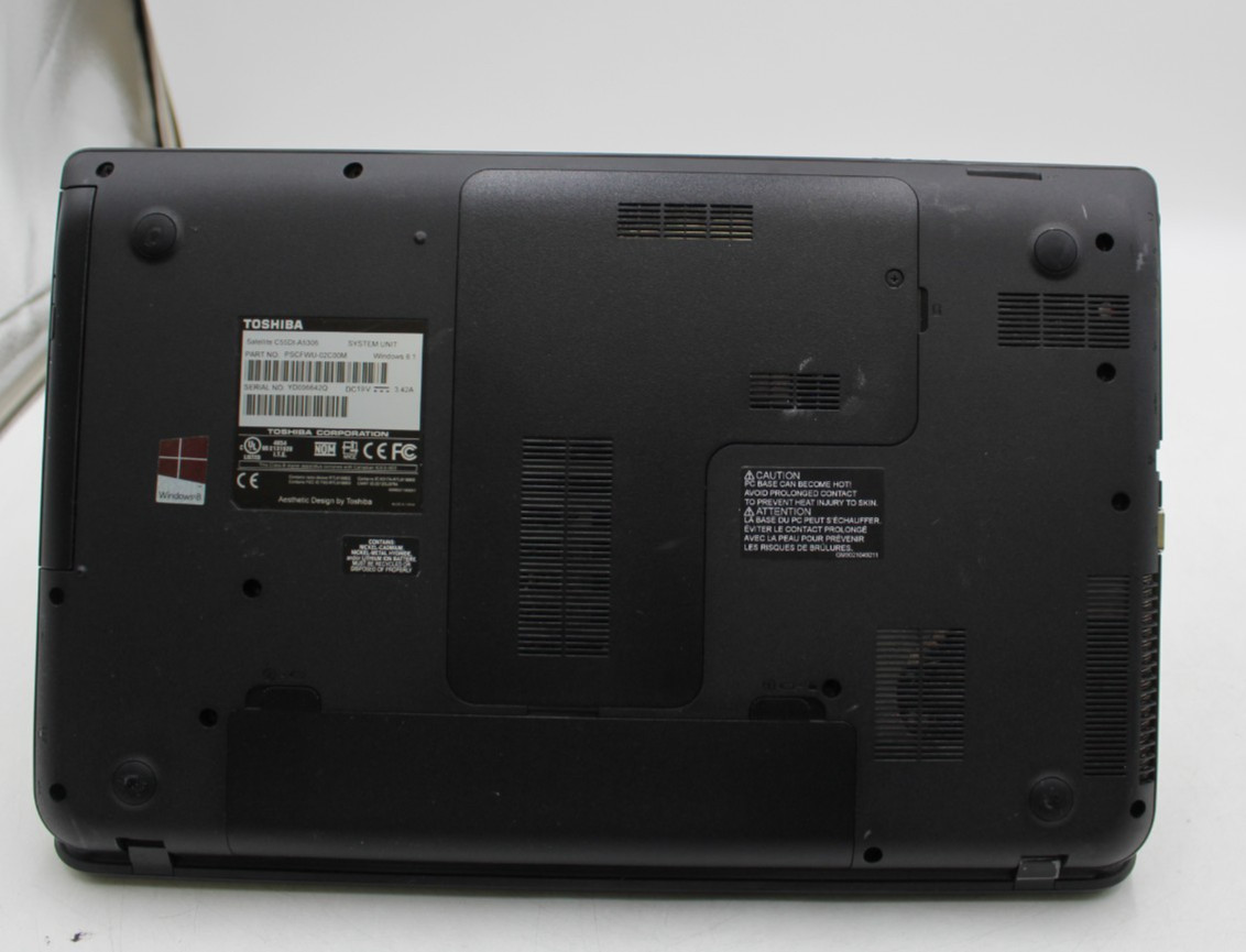 Toshiba Satellite C55Dt-A 15.6in 750 GB HD 4 GB RAM AMD A6-5200 No OS