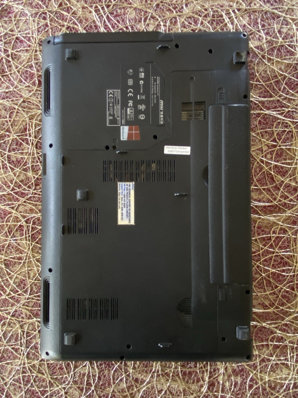 MSI Notebook MS-16GC Intel Core i7-4700MQ 2.4GHz 12GB RAM 500GB HD Win 10