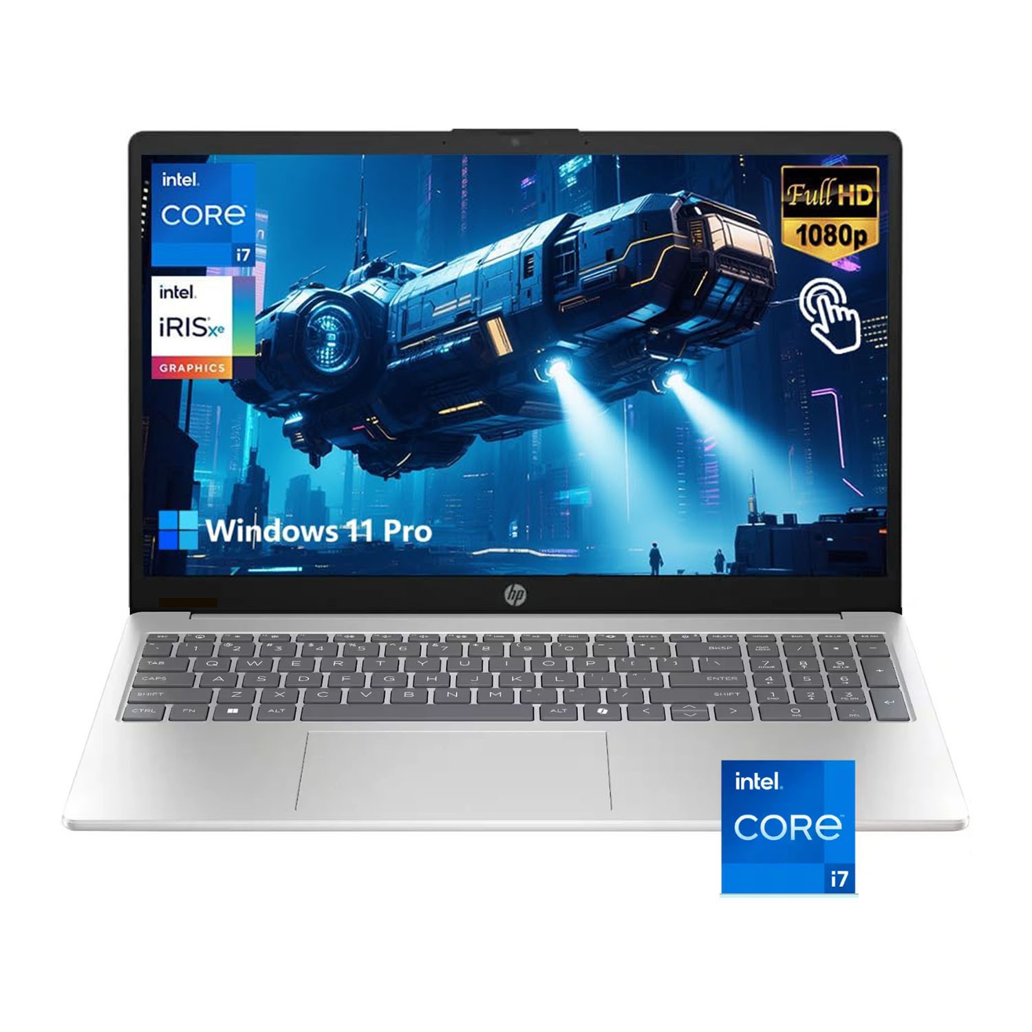 HP 15.6″ Touchscreen Laptop Intel 10-Core i7-1355U 16GB RAM 512GB SSD Wins 11