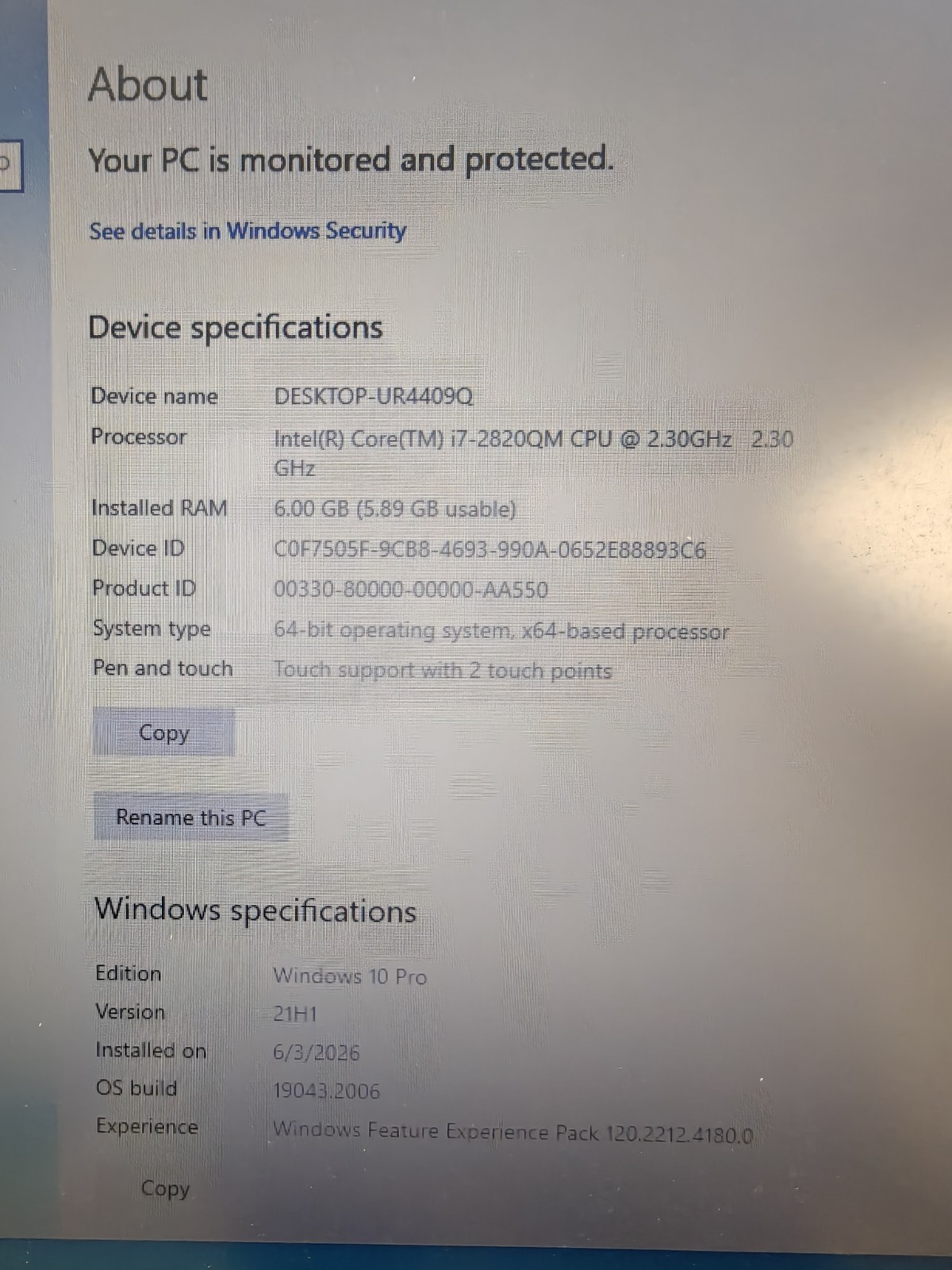 Lenovo ThinkPad T520 Laptop I5-2520M 2.5GHz 8GB RAM
