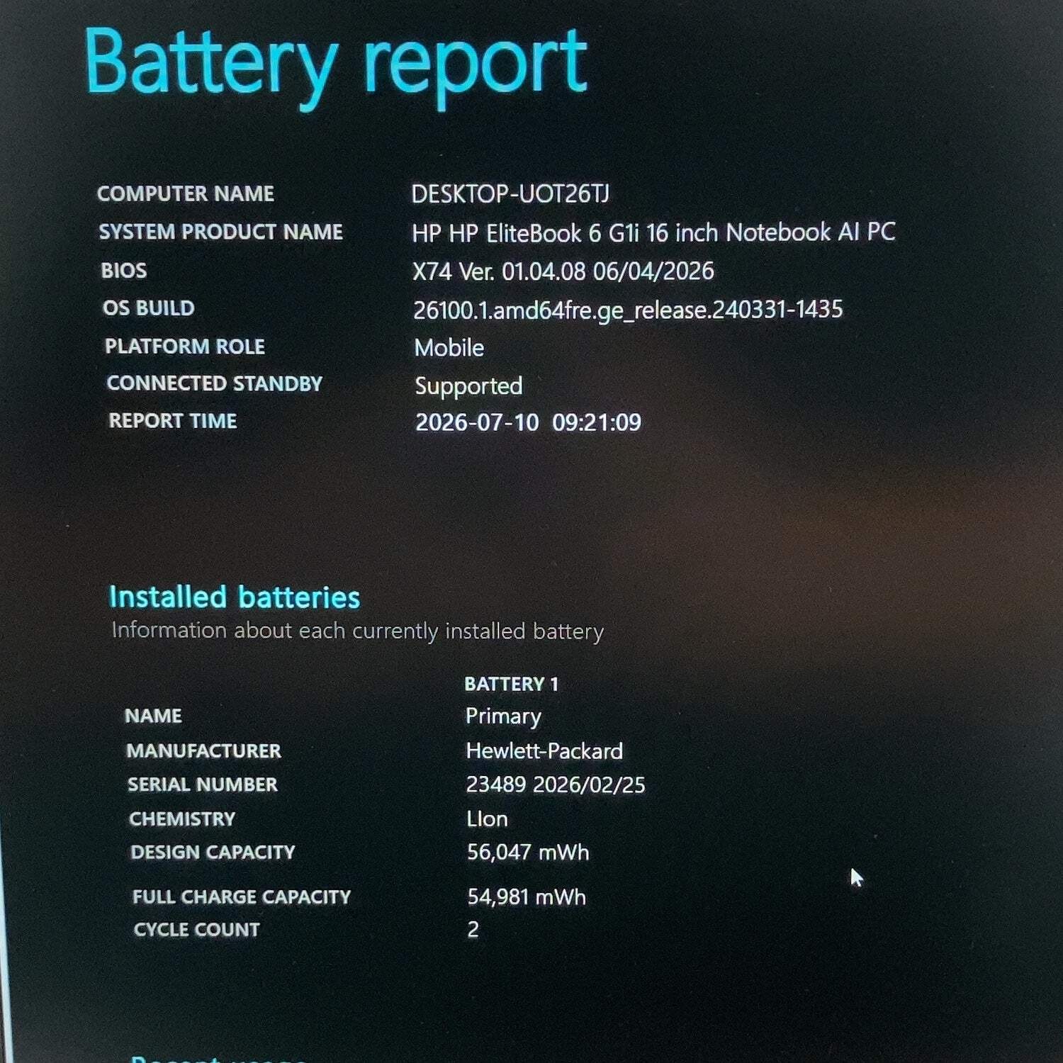 HP EliteBook 6 G1I 16 Core Ultra 5 235U 2.0GHz 16GB RAM 256GB SSD