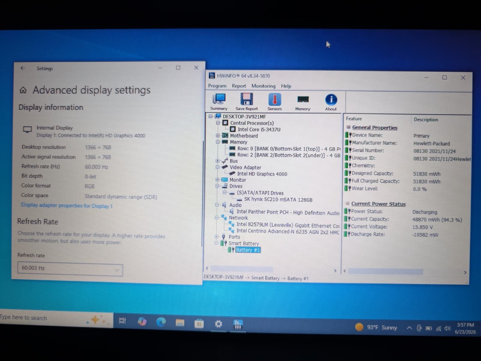 HP EliteBook Folio 9470M | i5 3rd 8GB RAM 128GB SSD | Backlit Win 10 New Battery