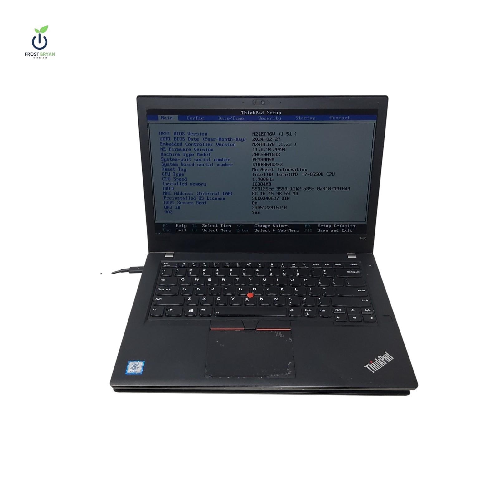 Lot of 2 Lenovo ThinkPad T480 T480s i7 8th Gen 16GB 512GB No OS Grade C [READ]