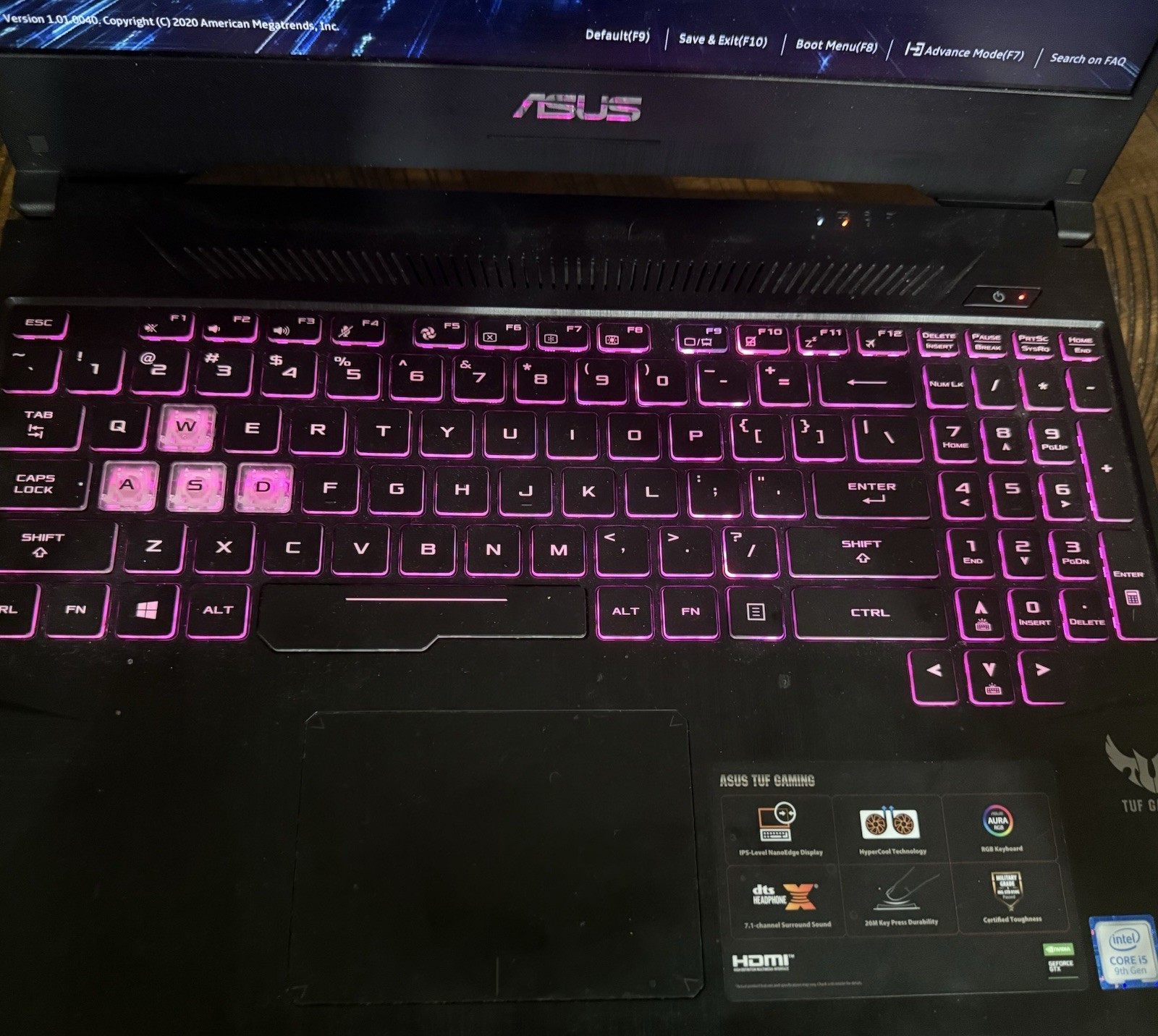ASUS TUF Gaming FX505GT Laptop Intel Core i5-9th Gen 8GB RAM 240GB SSD GTX 1650