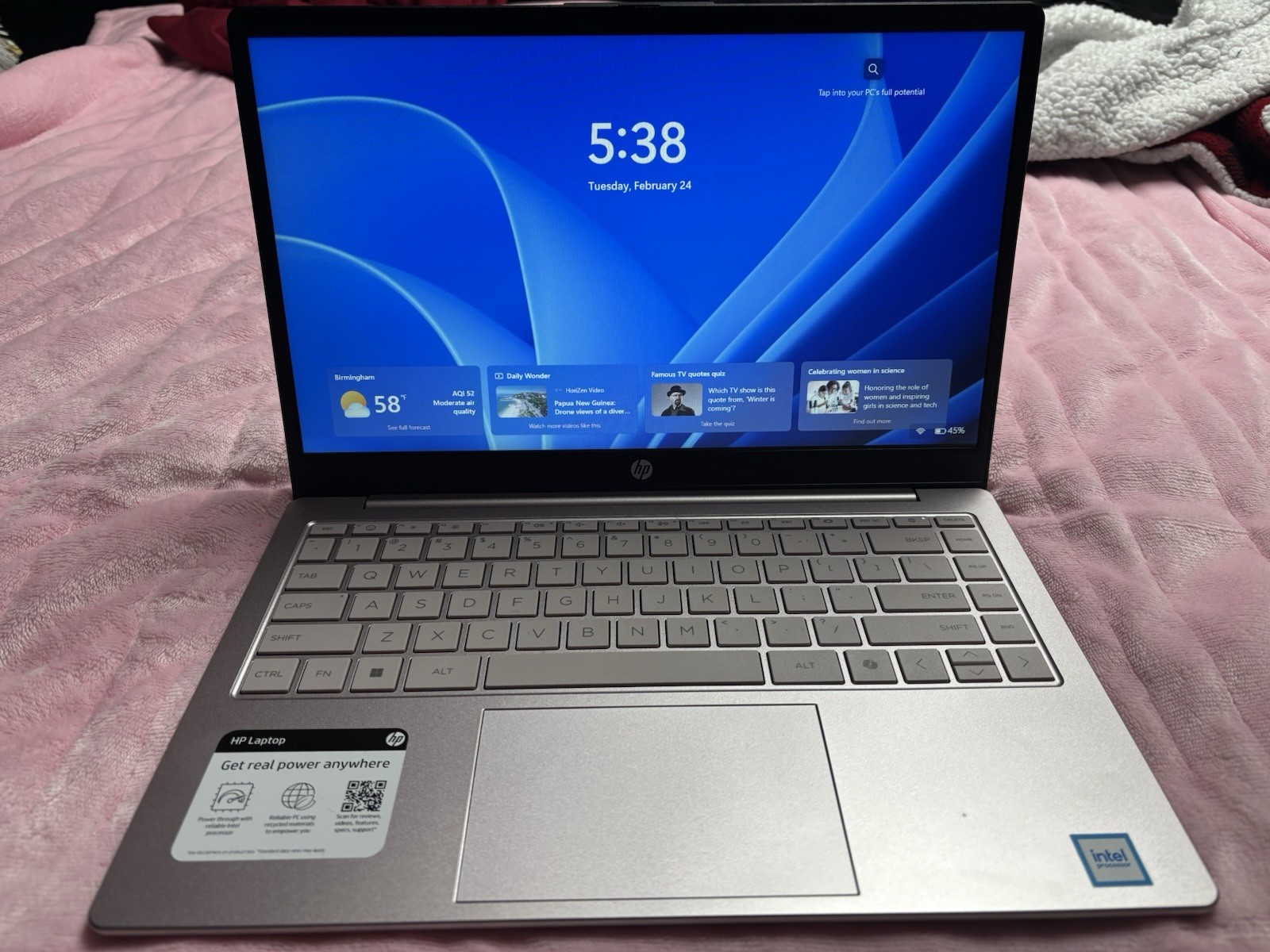 HP Laptop Silver Intel Processor Windows 11 13-13.9 in USB HDMI Webcam Wi-Fi