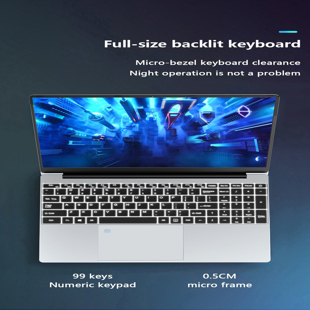 Yepbook 15.6In Laptop,8Gb RAM, 512GB SSD, Intel Celeron N5095, Cooling System,Fi
