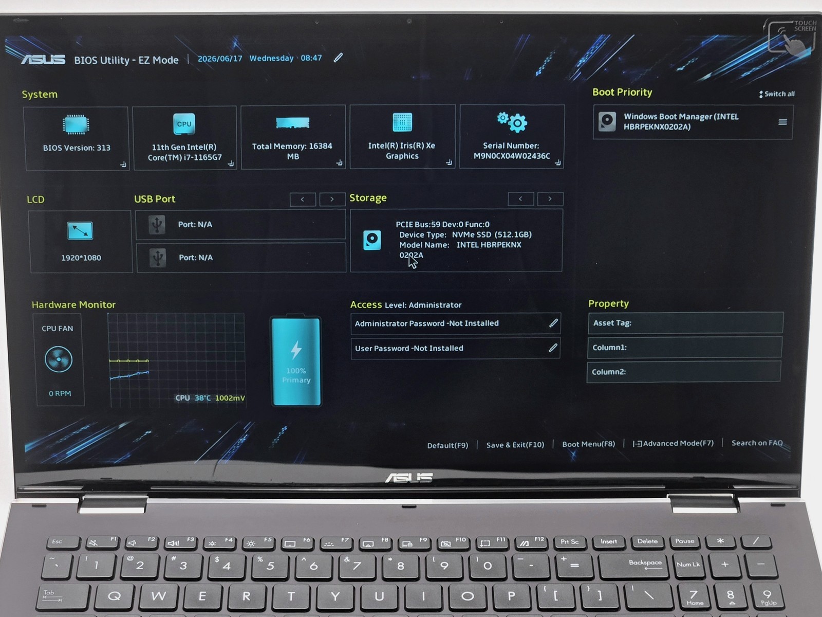 ASUS ZenBook Flip 15 UX564EH 2-in-1 i7-1165G7 16GB 512GB GTX 1650 FHD Touch W11