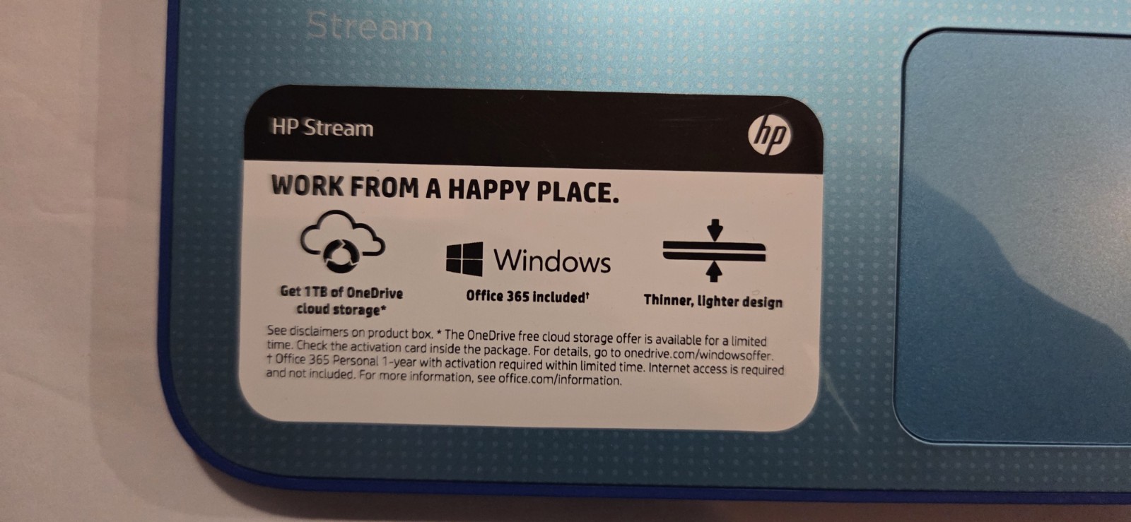 HP Stream 11-d010wm 11.6 inch Notebook Intel Celeron Windows 8.1 Blue Ultra